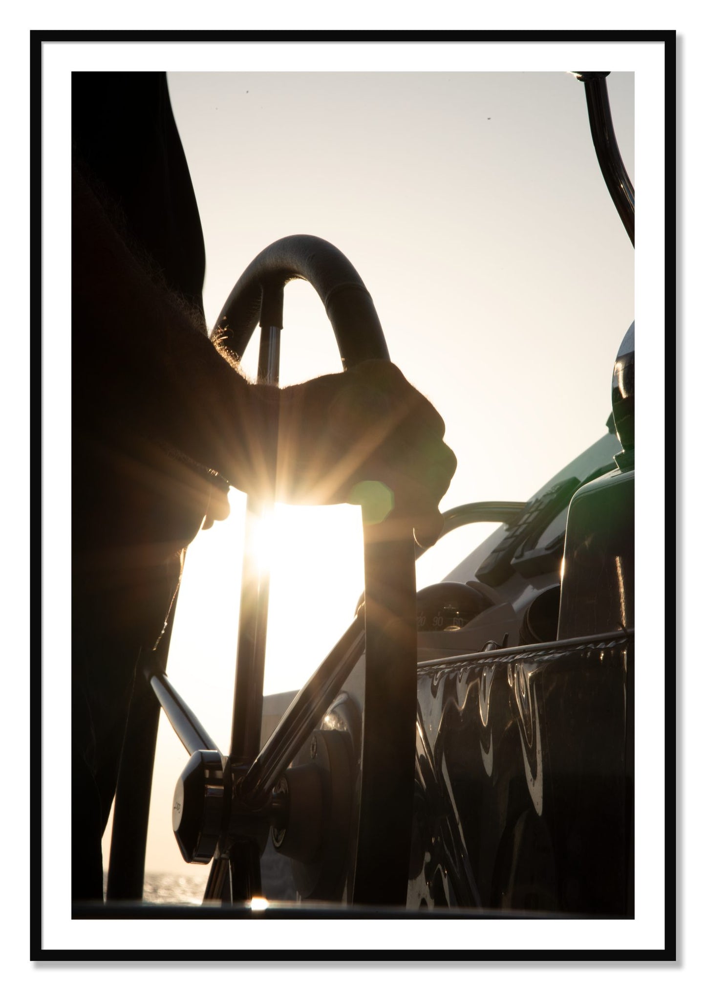Framed photograph of Sailing by Dylan Ozanich, Black frame, Borders