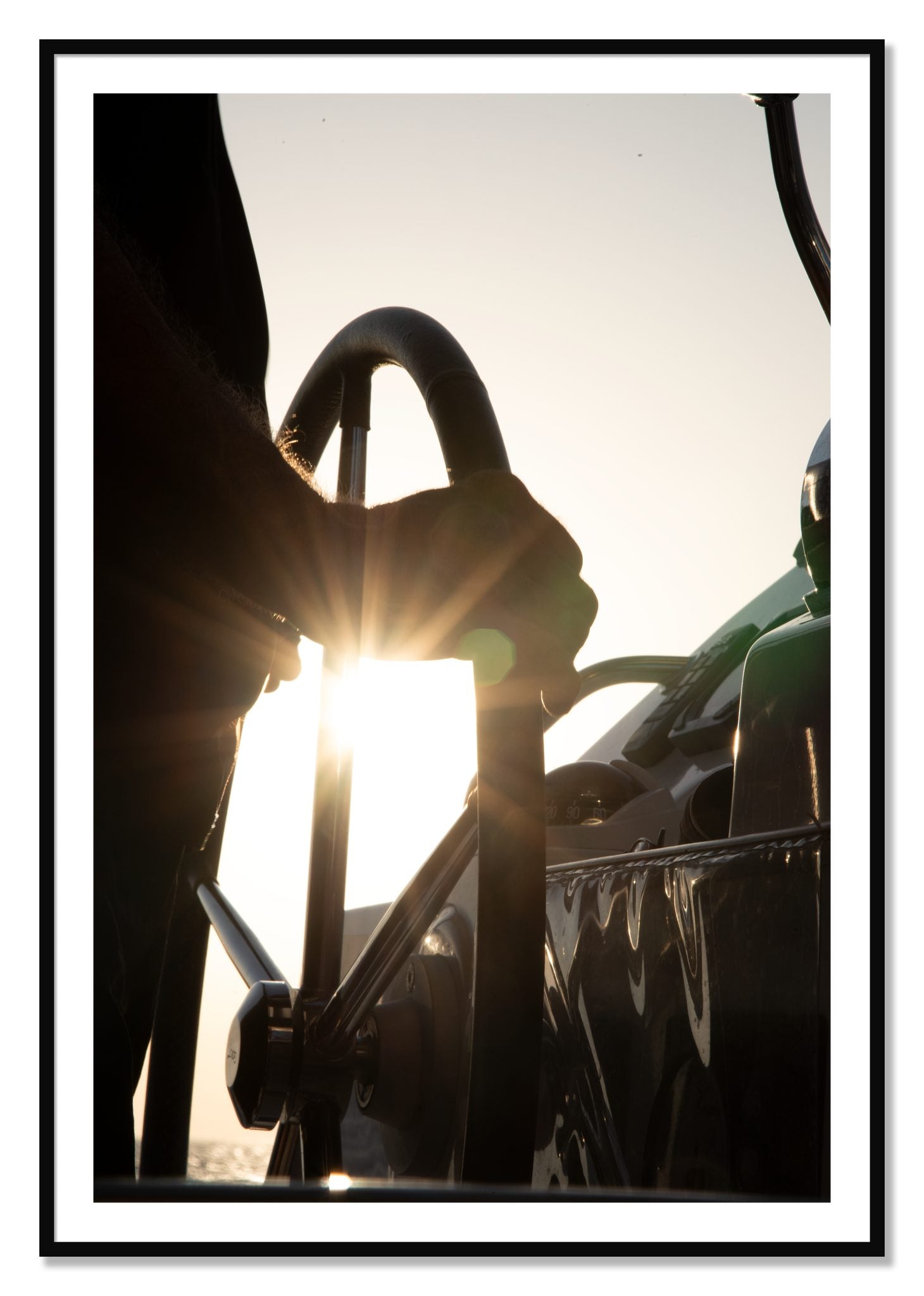 Framed photograph of Sailing by Dylan Ozanich, Black frame, Borders