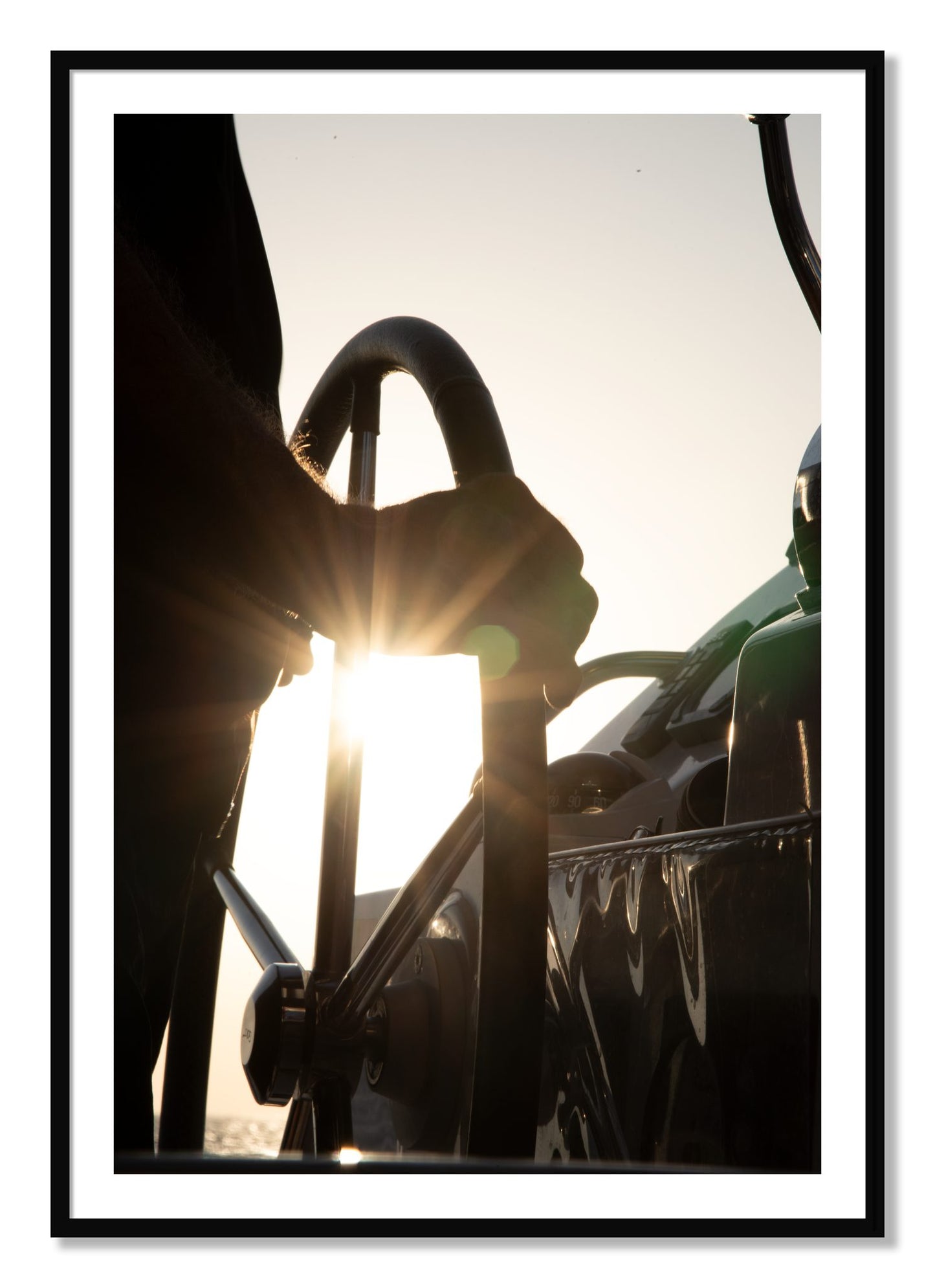 Framed photograph of Sailing by Dylan Ozanich, Black frame, Borders