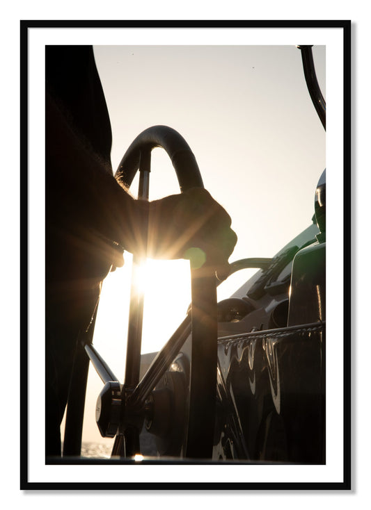 Framed photograph of Sailing by Dylan Ozanich, Black frame, Borders