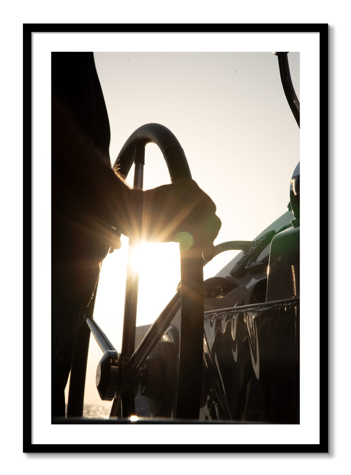 Framed photograph of Sailing by Dylan Ozanich, Black frame, Borders