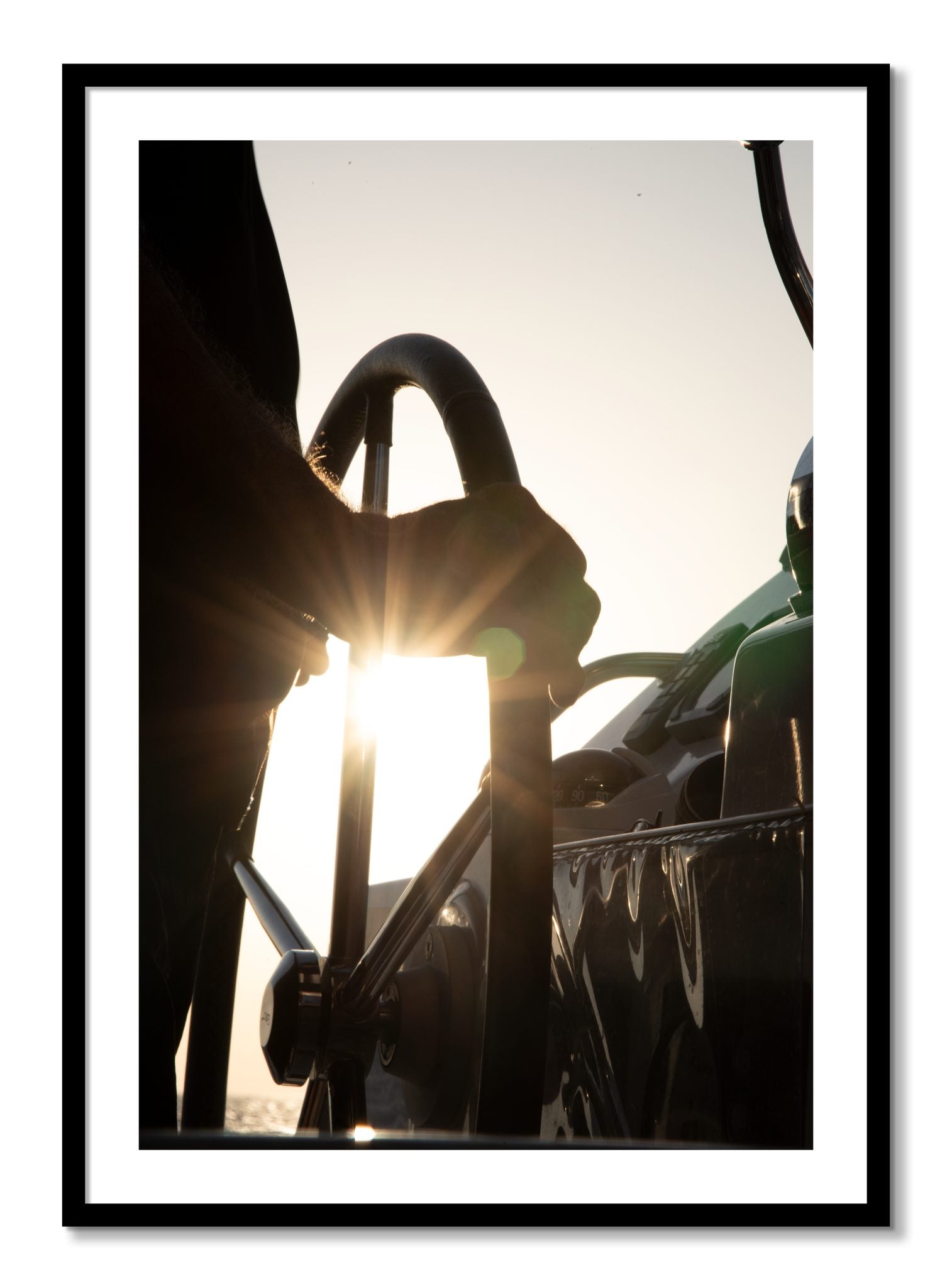 Framed photograph of Sailing by Dylan Ozanich, Black frame, Borders