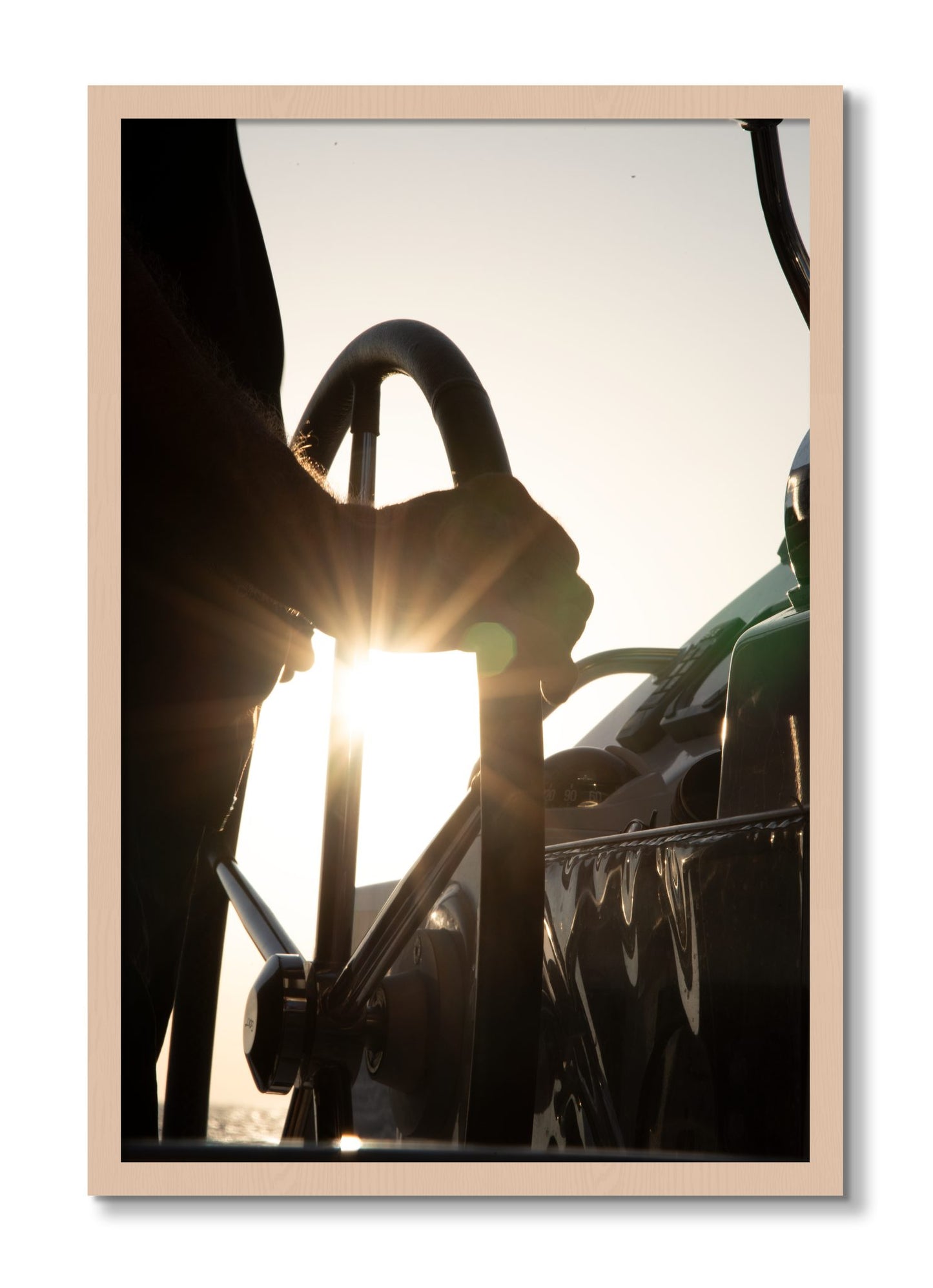 Framed photograph of Sailing by Dylan Ozanich, Maple frame, Full Bleed