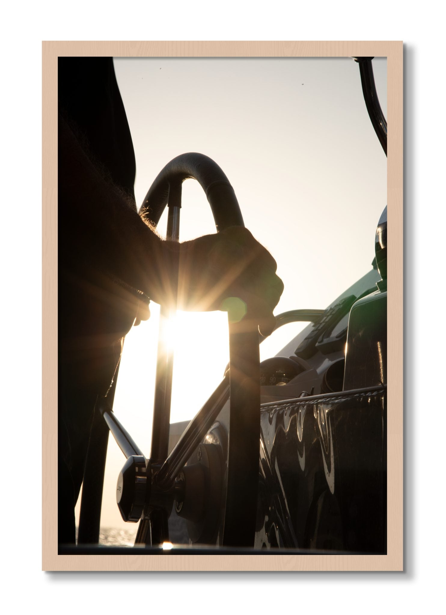 Framed photograph of Sailing by Dylan Ozanich, Maple frame, Full Bleed