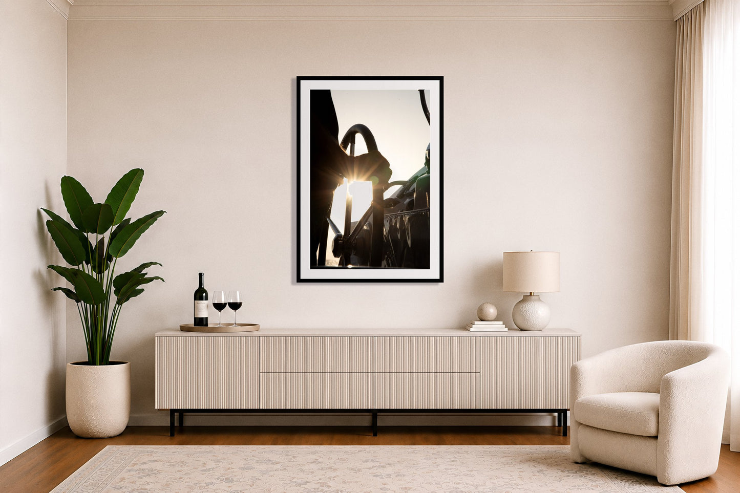 Framed photograph of Sailing by Dylan Ozanich displayed on a wall