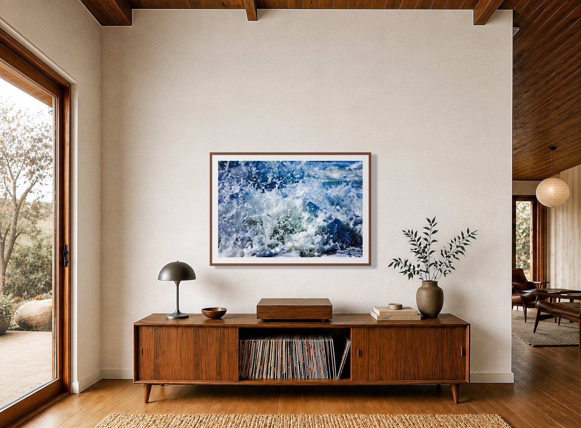 Framed photograph of Salt Splash by Dylan Ozanich displayed on a wall