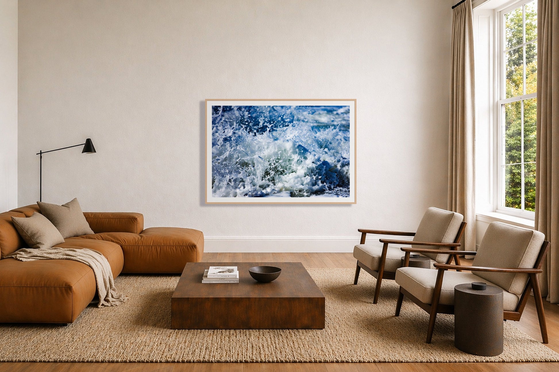 Framed photograph of Salt Splash by Dylan Ozanich displayed on a wall