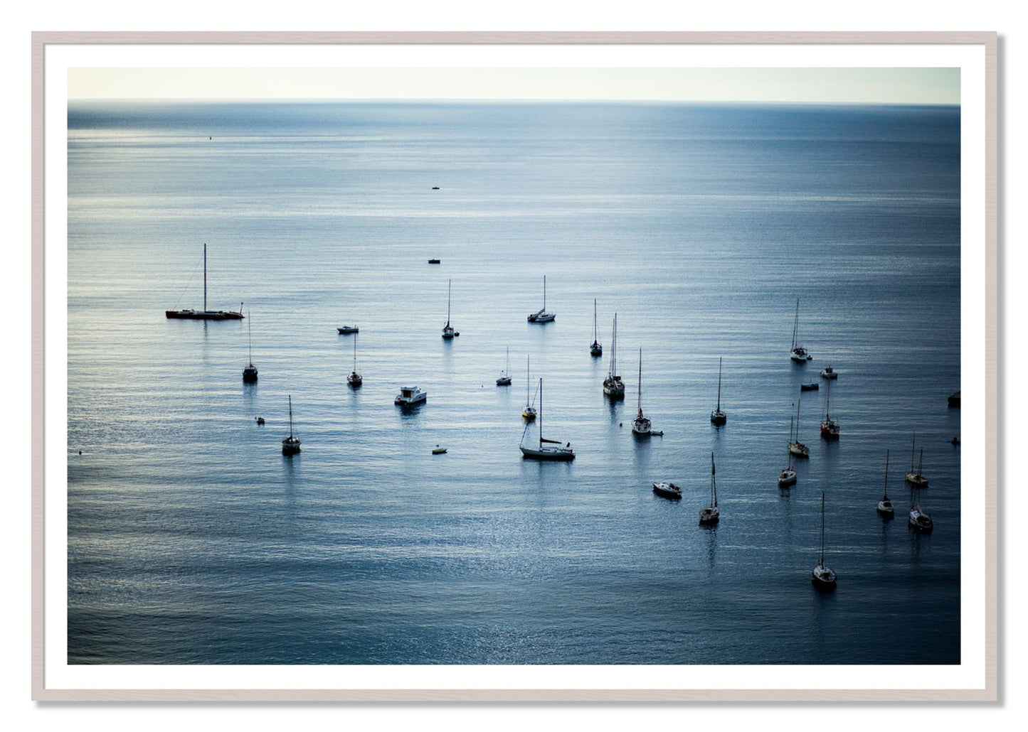 Sea Scape by Dylan Ozanich, 48×72 print with a White Border in a White Maple frame