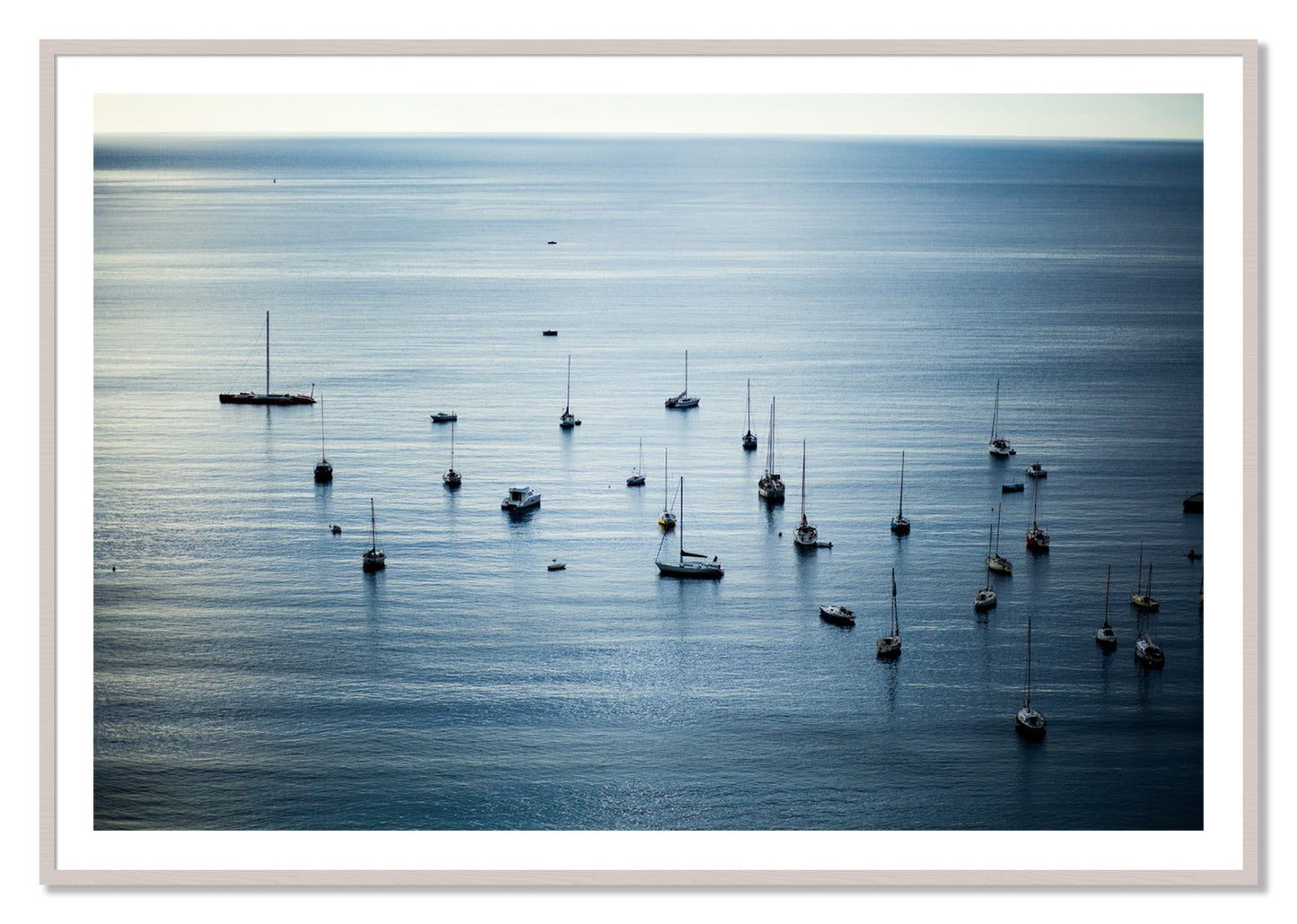 Framed photograph of Sea Scape by Dylan Ozanich, White Maple frame, Borders