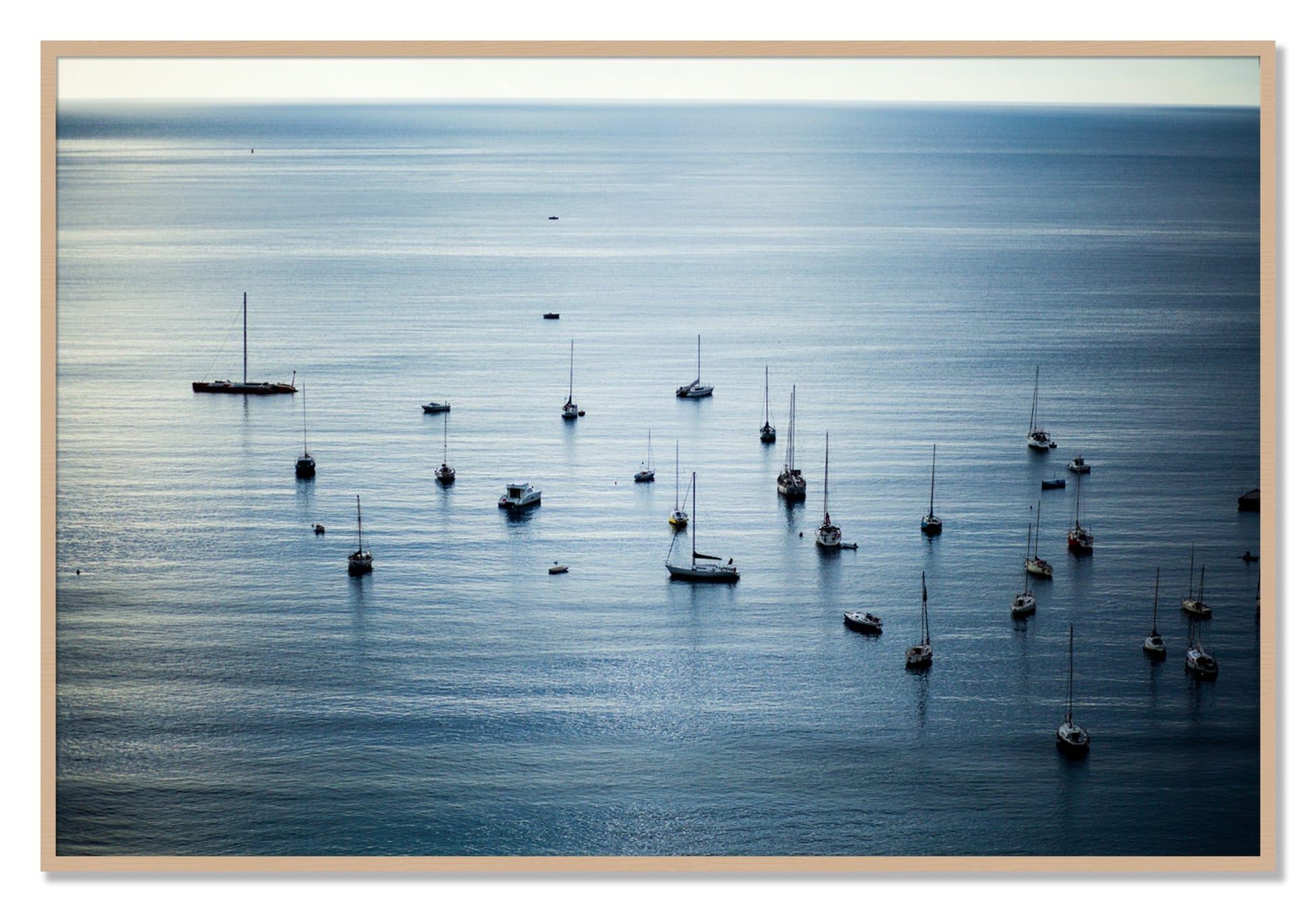 Framed photograph of Sea Scape by Dylan Ozanich, Oak frame, Full Bleed