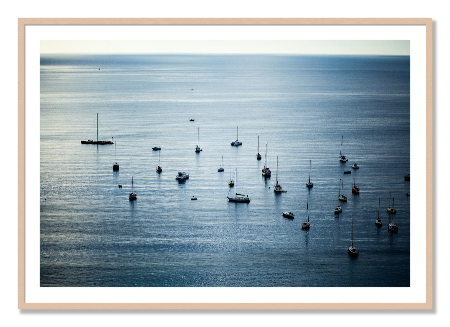 Framed photograph of Sea Scape by Dylan Ozanich, Maple frame, Borders