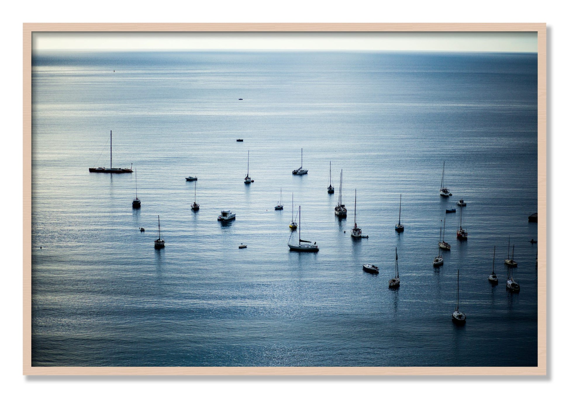 Framed photograph of Sea Scape by Dylan Ozanich, Maple frame, Full Bleed