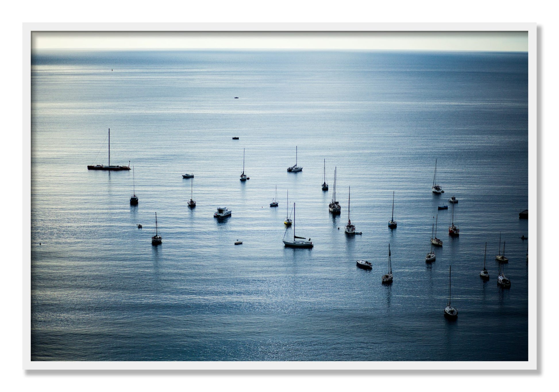 Framed photograph of Sea Scape by Dylan Ozanich, White frame, Full Bleed