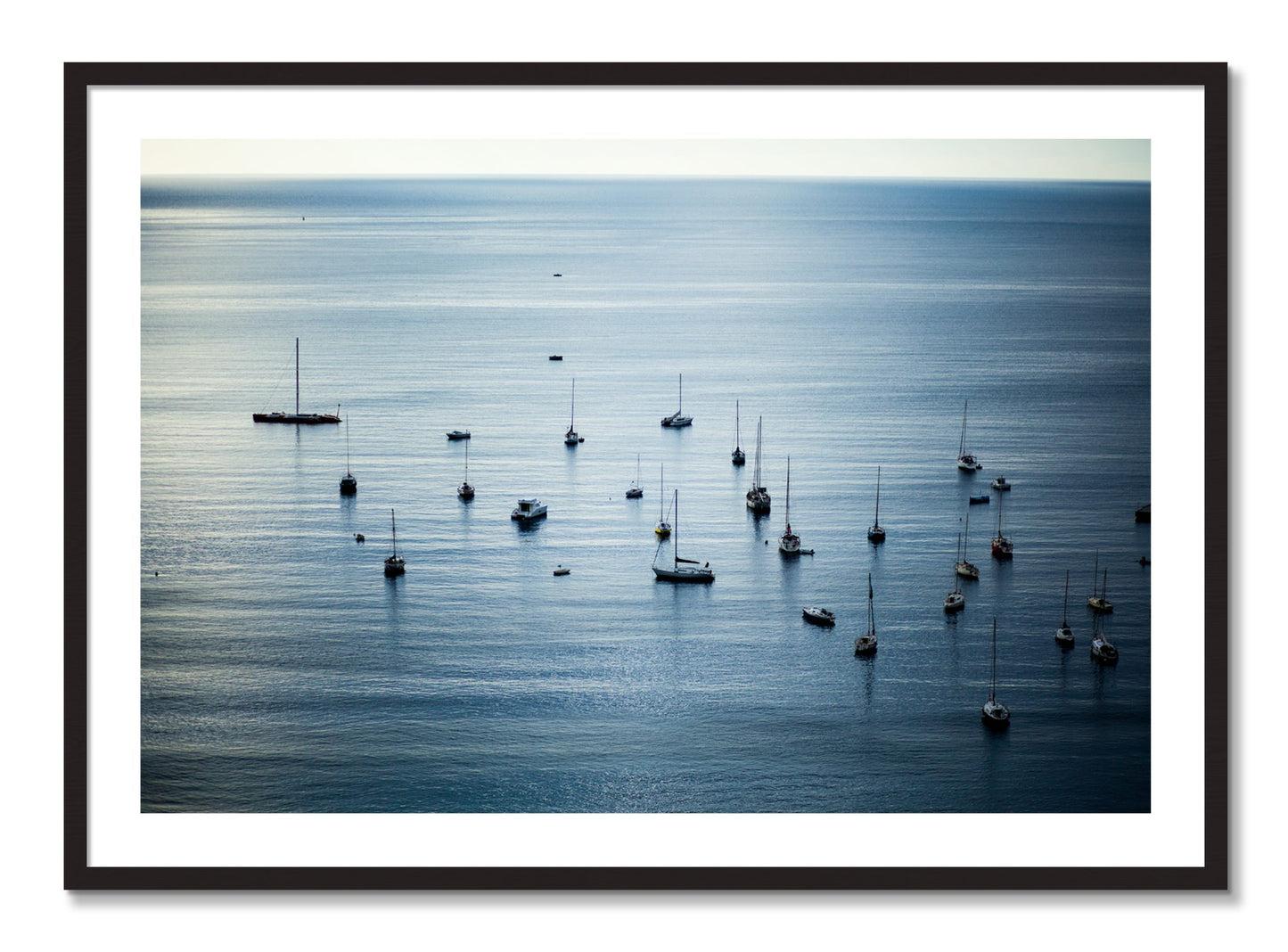 Framed photograph of Sea Scape by Dylan Ozanich, Black Walnut frame, Borders