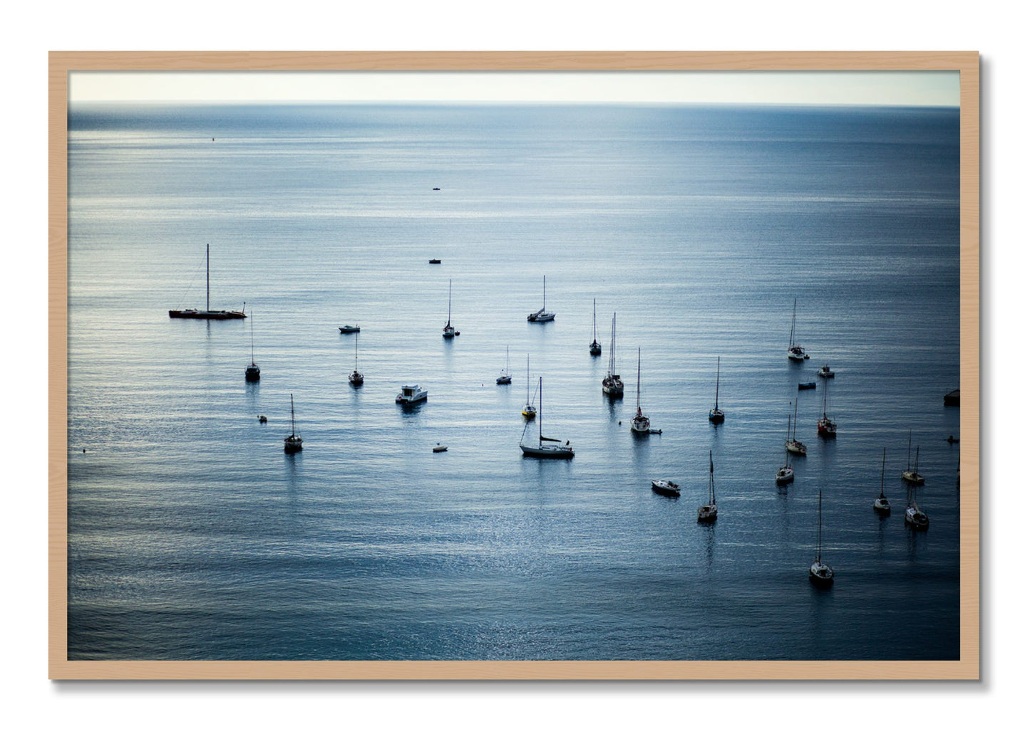 Framed photograph of Sea Scape by Dylan Ozanich, Oak frame, Full Bleed