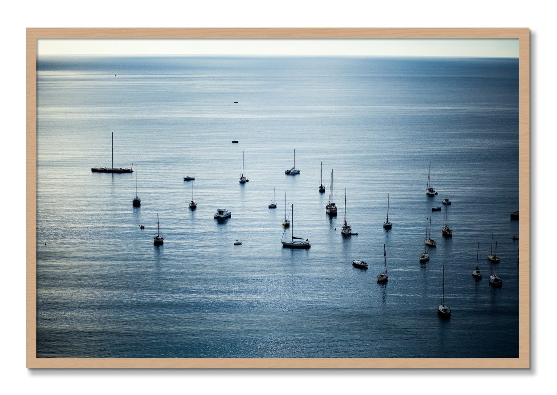 Framed photograph of Sea Scape by Dylan Ozanich, Oak frame, Full Bleed