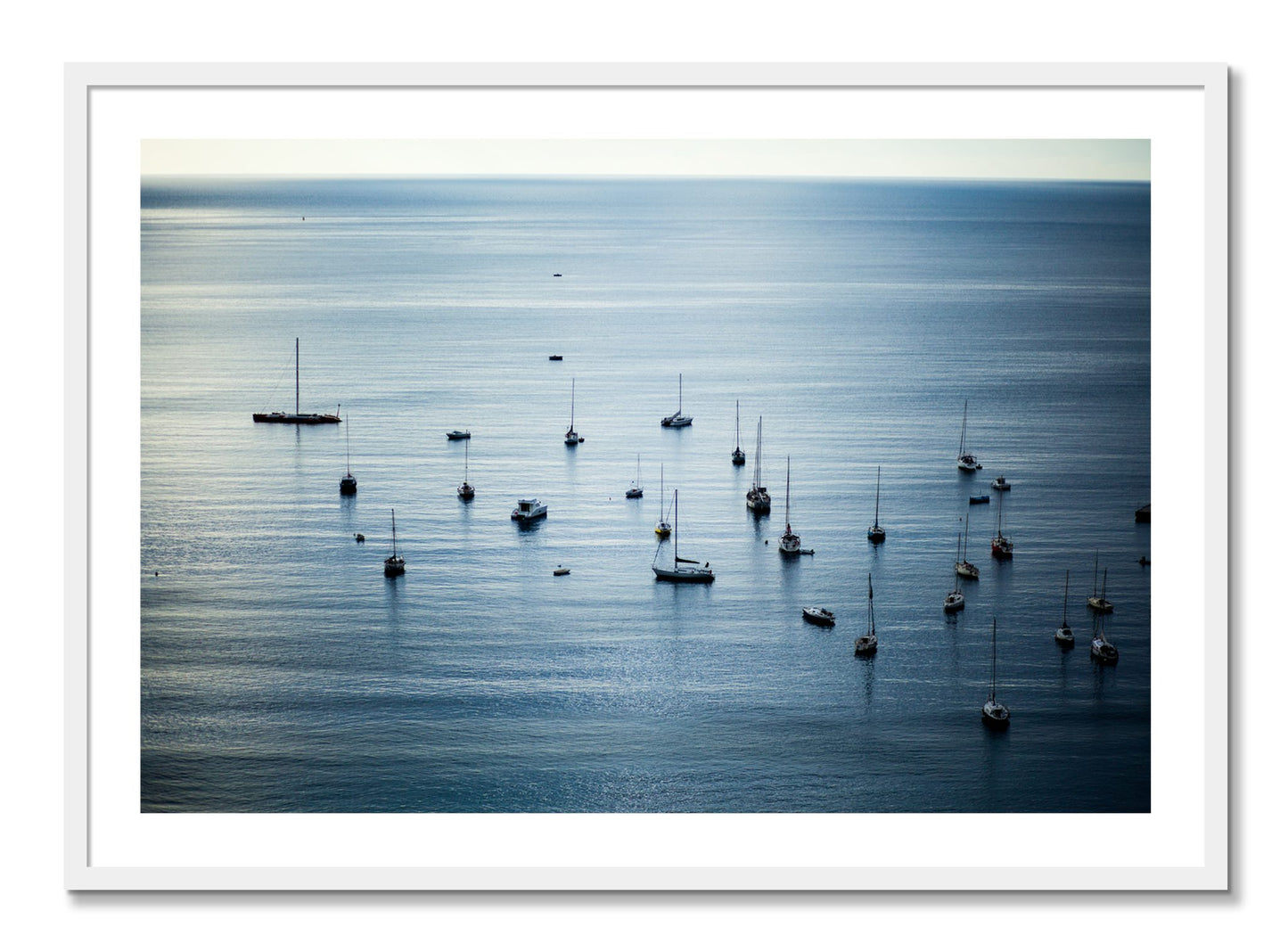 Framed photograph of Sea Scape by Dylan Ozanich, White frame, Full Bleed
