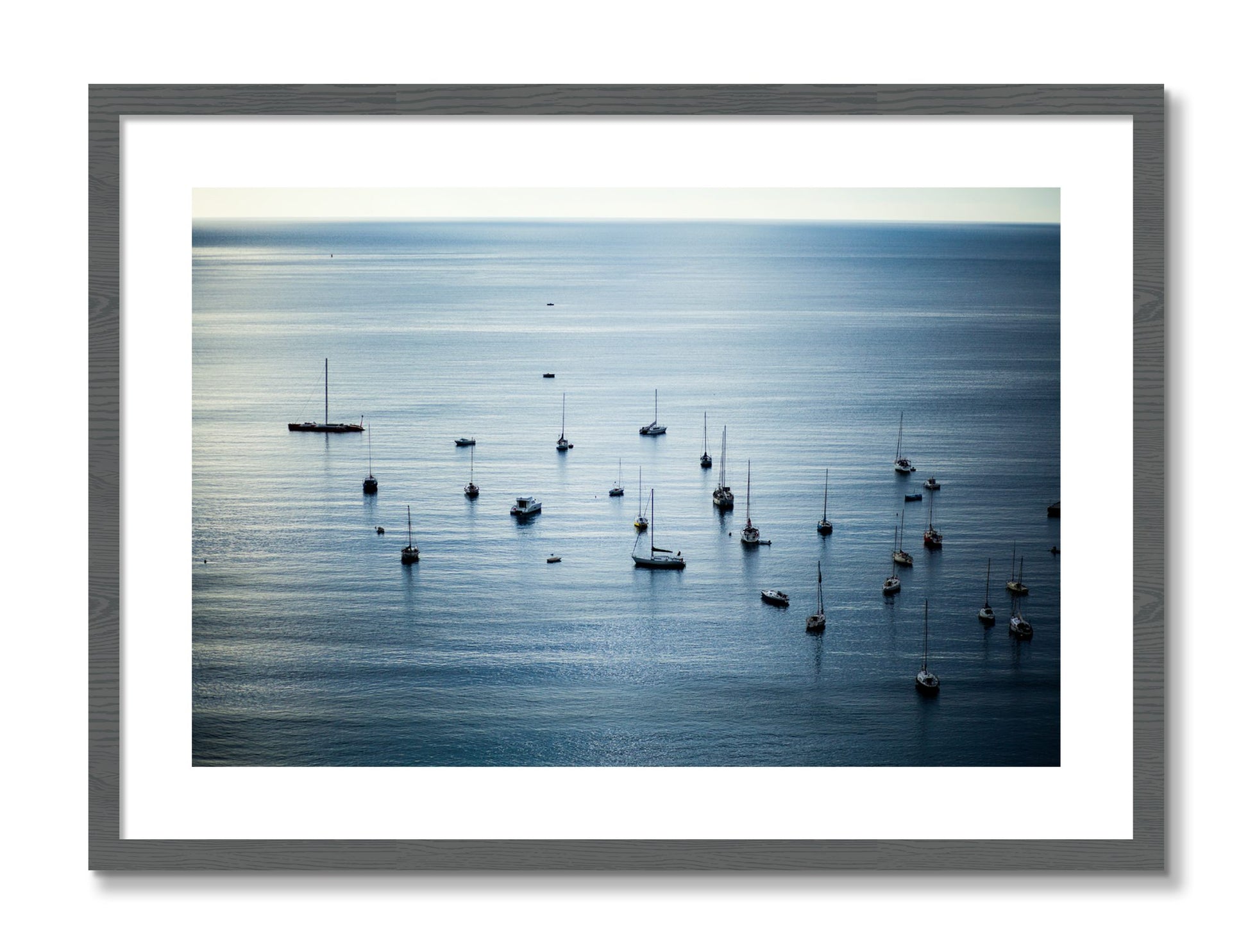 Framed photograph of Sea Scape by Dylan Ozanich, Grey frame, Borders