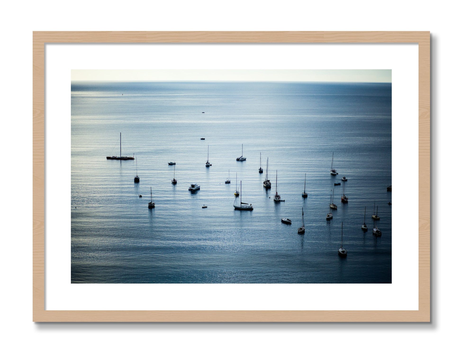 Framed photograph of Sea Scape by Dylan Ozanich, Oak frame, Borders