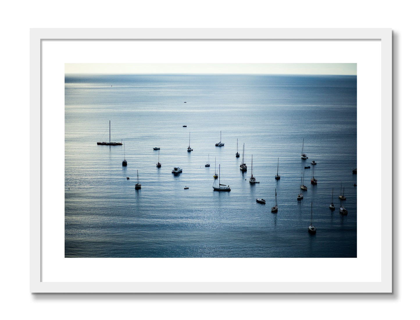 Framed photograph of Sea Scape by Dylan Ozanich, White frame, Borders