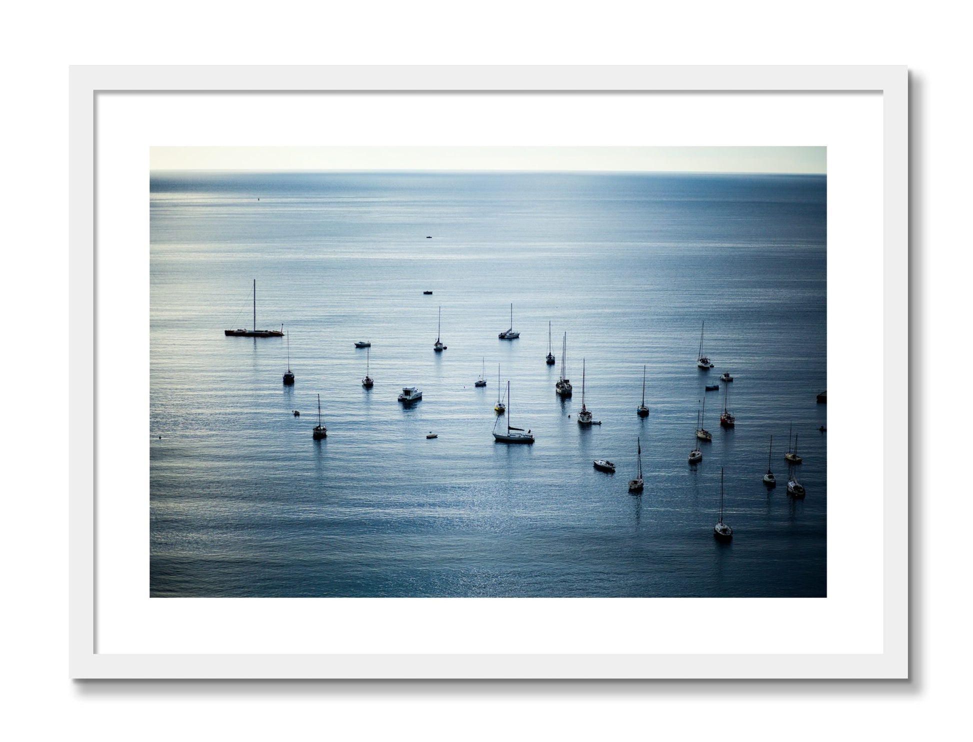 Framed photograph of Sea Scape by Dylan Ozanich, White frame, Borders