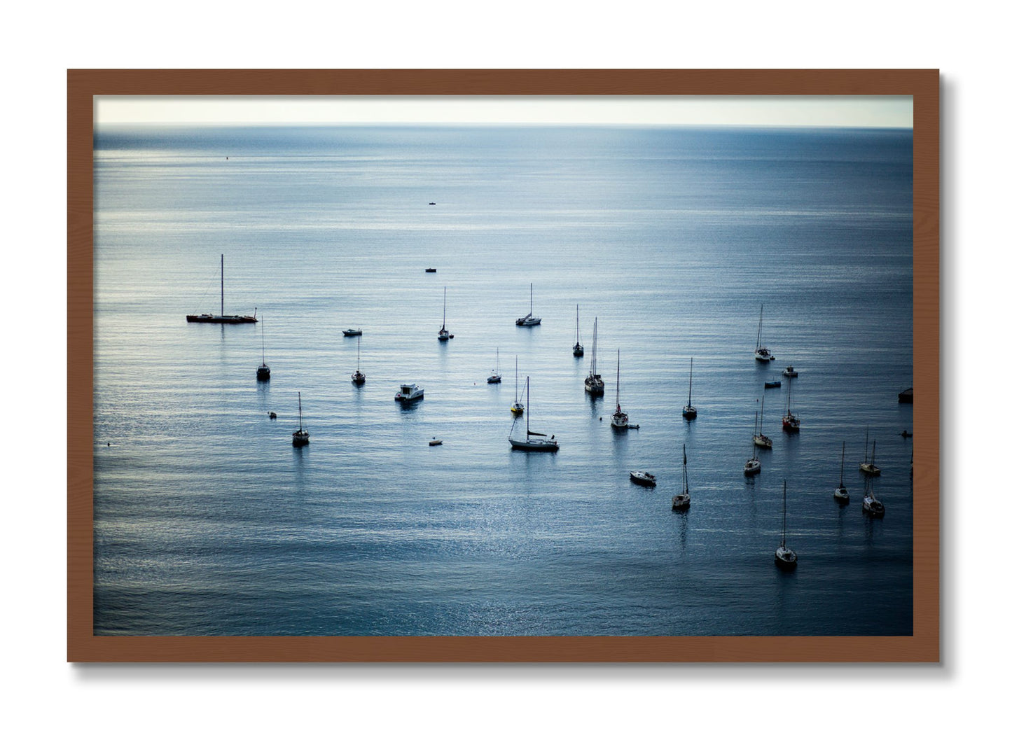 Framed photograph of Sea Scape by Dylan Ozanich, Walnut frame, Full Bleed