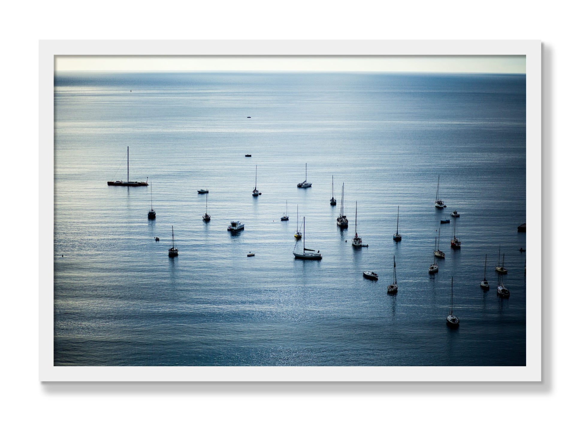 Framed photograph of Sea Scape by Dylan Ozanich, White frame, Full Bleed