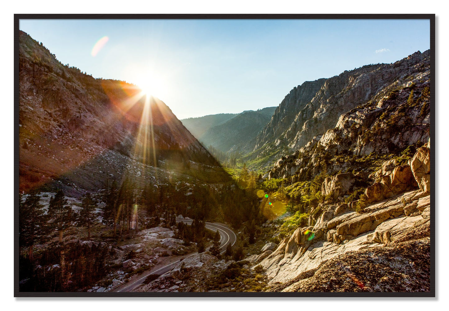 Sierra Nevadas by Dylan Ozanich, 40×60 Full Bleed Print in a Black Walnut frame