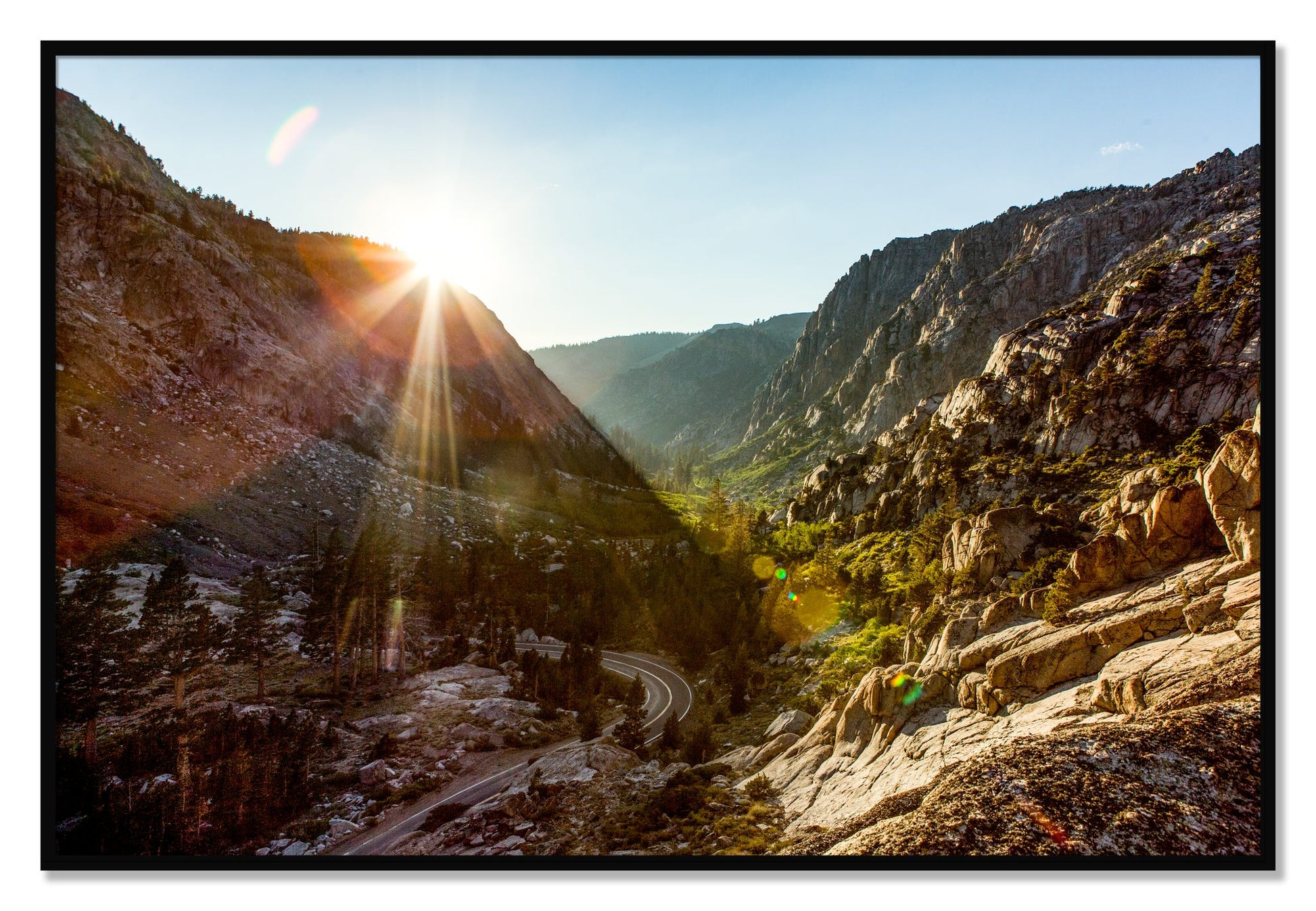 Sierra Nevadas by Dylan Ozanich, 40×60 Full Bleed Print in a Black frame