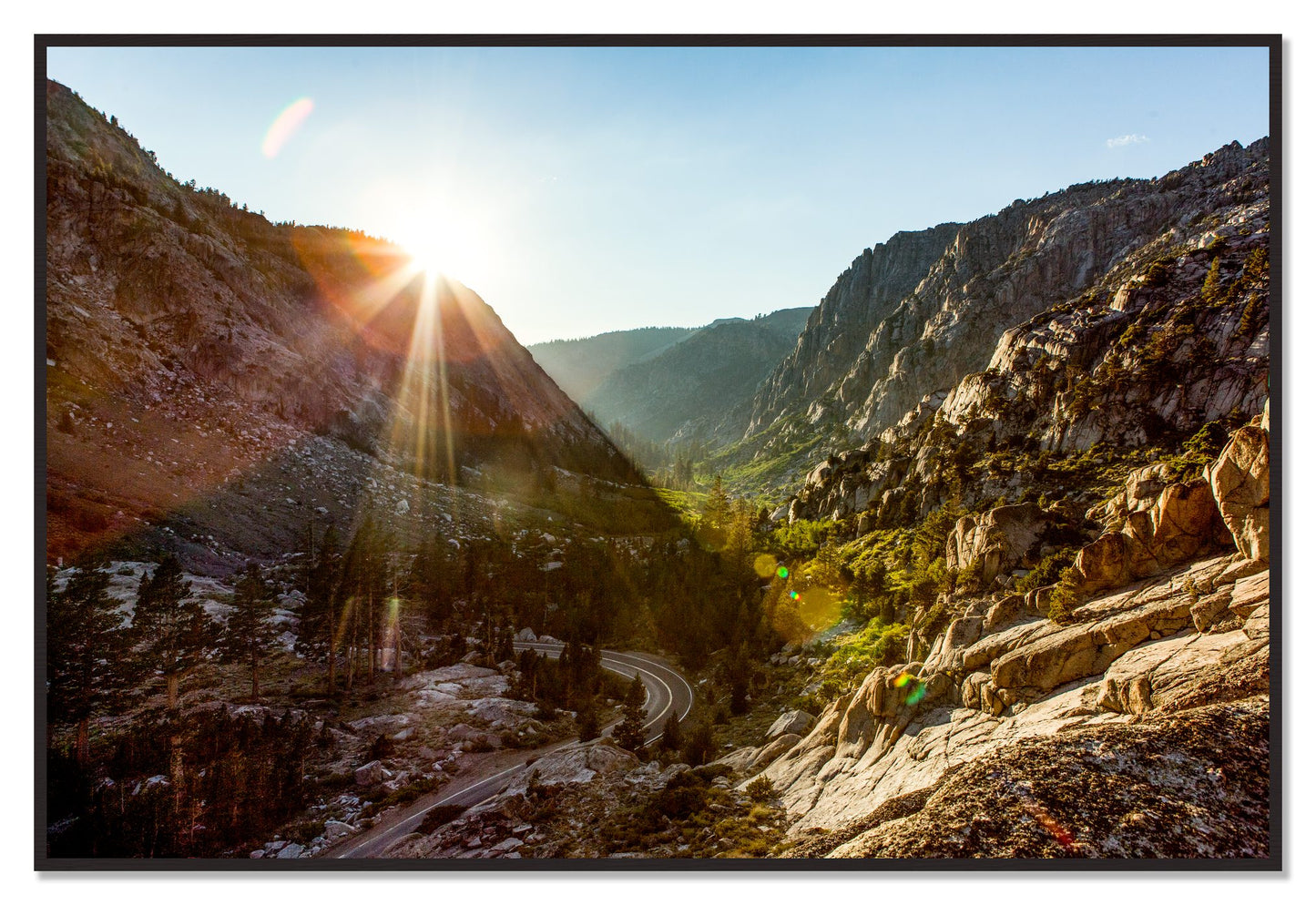 Sierra Nevadas by Dylan Ozanich, 48×72 Full Bleed Print in a Black Walnut frame