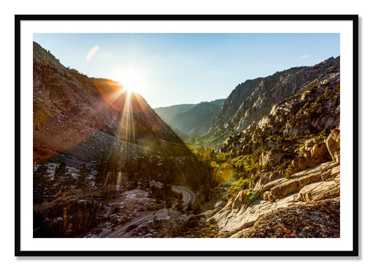 Framed photograph of Sierra Nevadas by Dylan Ozanich, Black frame, Borders