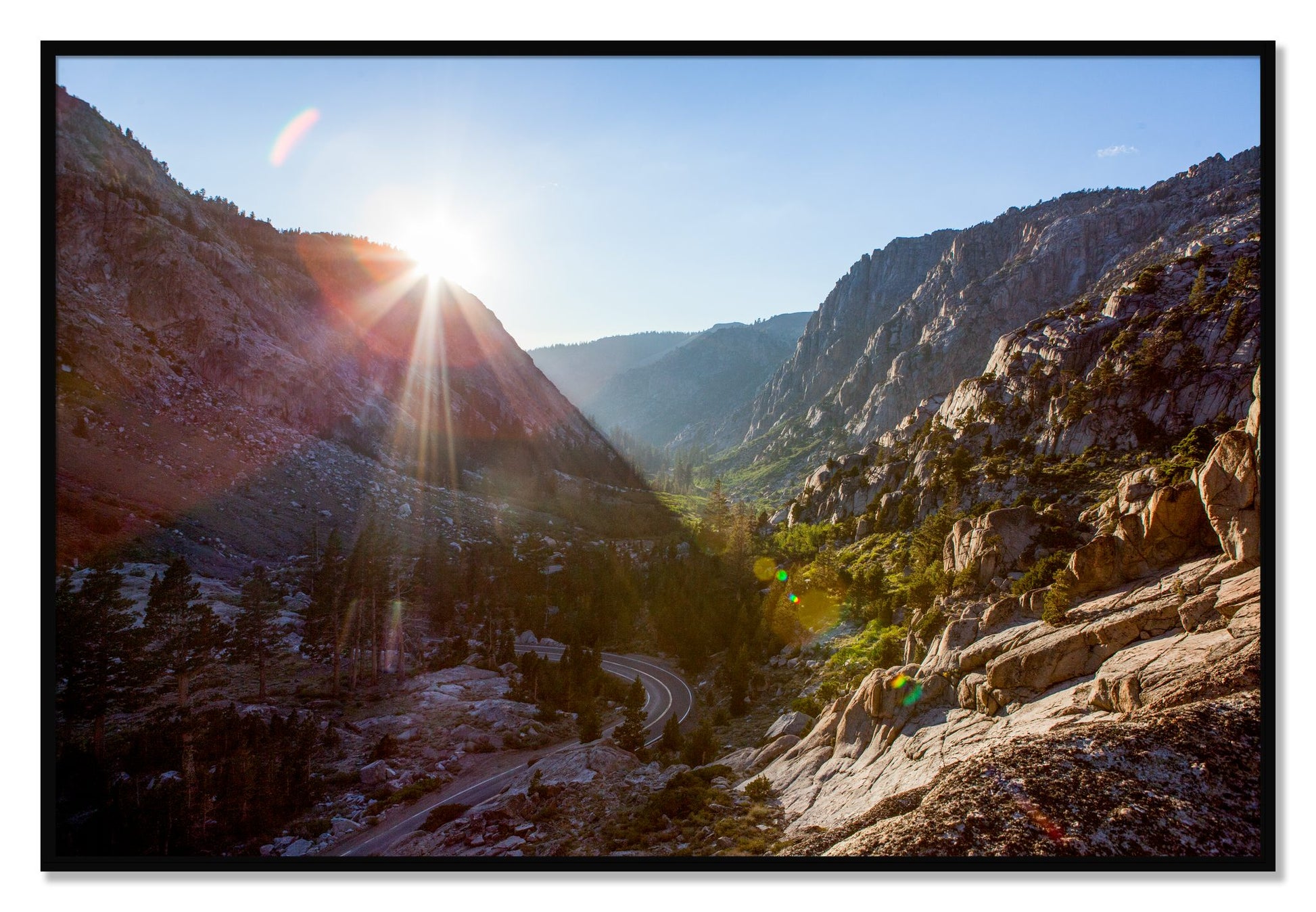 Framed photograph of Sierra Nevadas by Dylan Ozanich, Black frame, Full Bleed
