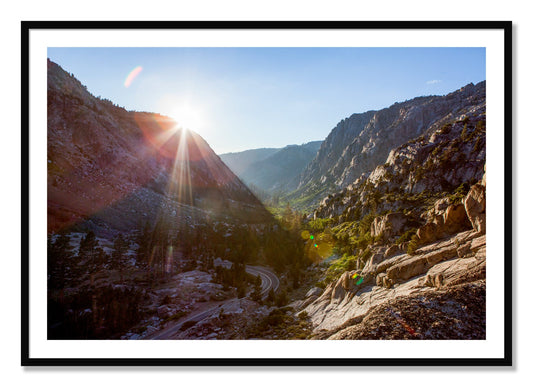 Framed photograph of Sierra Nevadas by Dylan Ozanich, Black frame, Borders