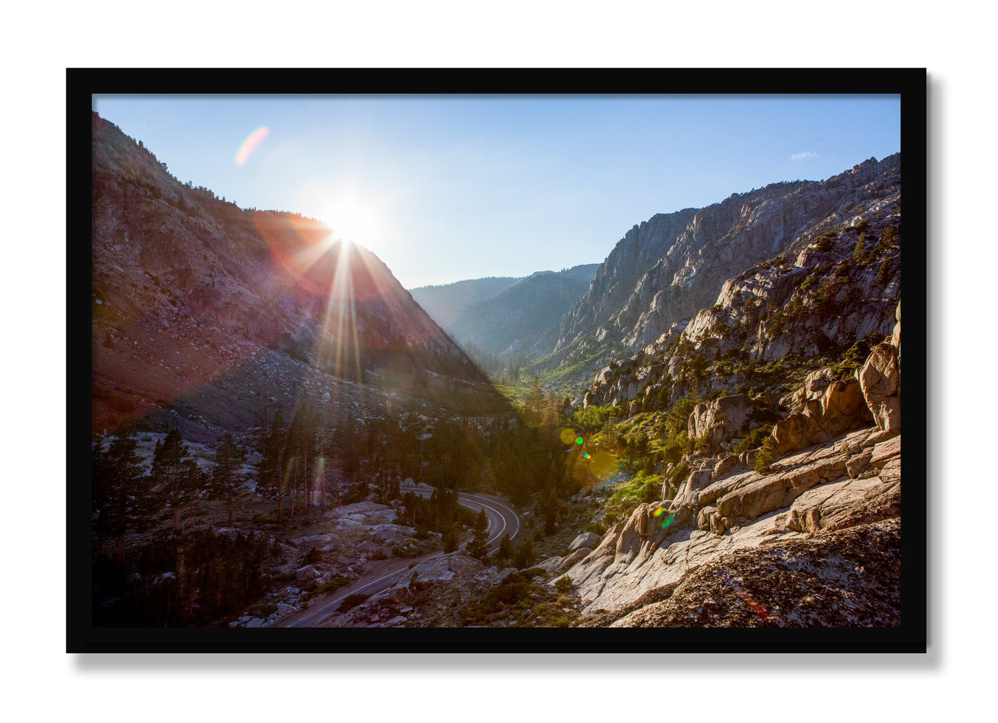 Framed photograph of Sierra Nevadas by Dylan Ozanich, Black frame, Full Bleed