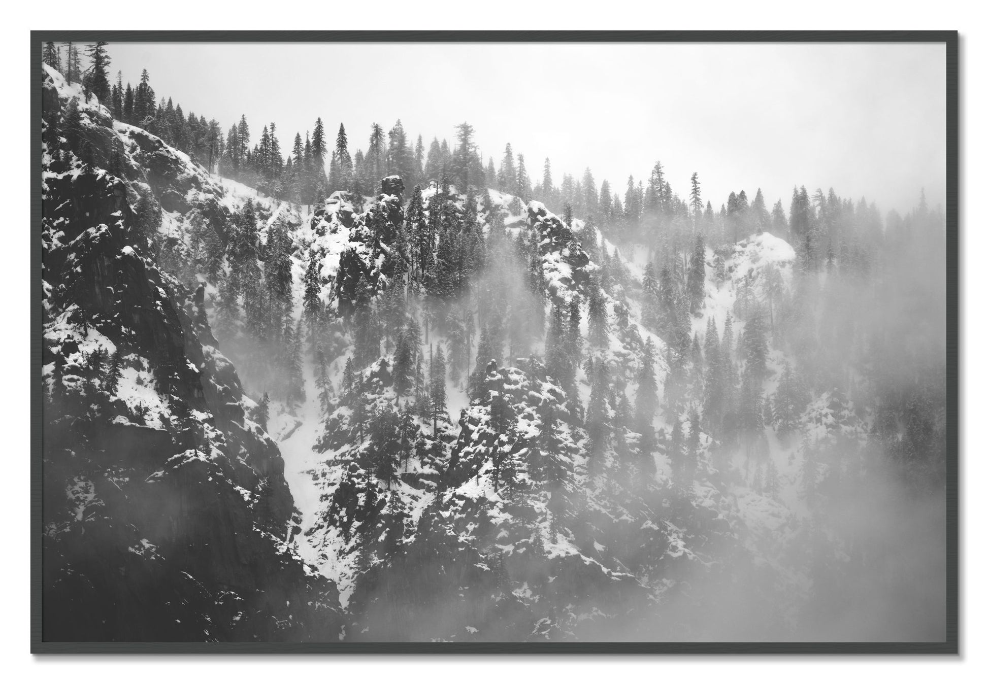 Framed photograph of SIerra Snow by Dylan Ozanich, Grey frame, Full Bleed