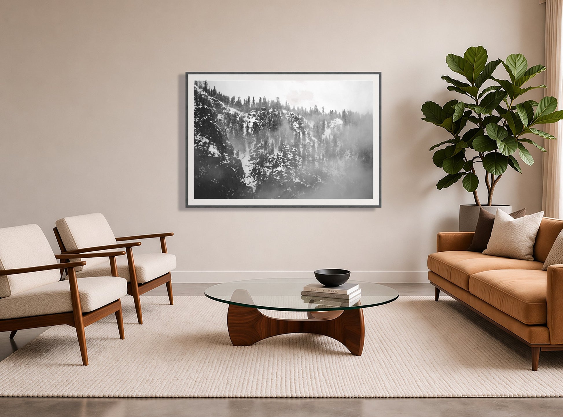 Framed photograph of SIerra Snow by Dylan Ozanich displayed on a wall