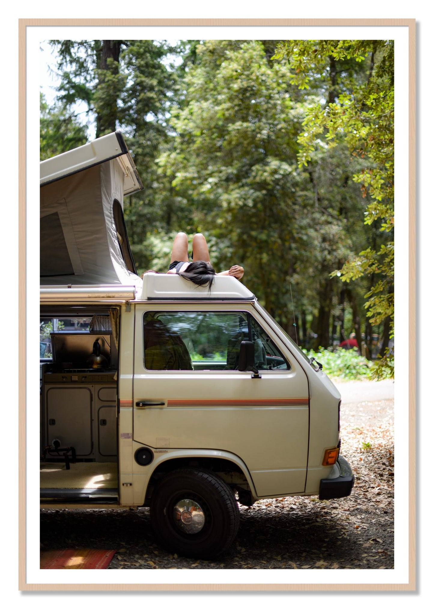 Standish Hicky by Dylan Ozanich, 48×72 print with a White Border in a Maple frame