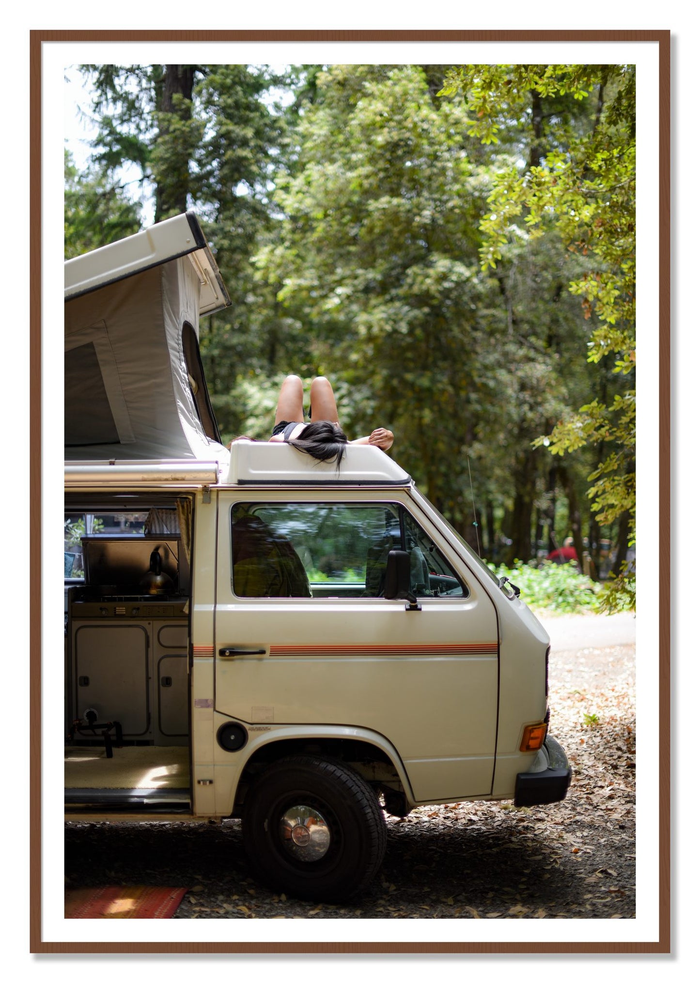 Standish Hicky by Dylan Ozanich, 48×72 print with a White Border in a Walnut frame