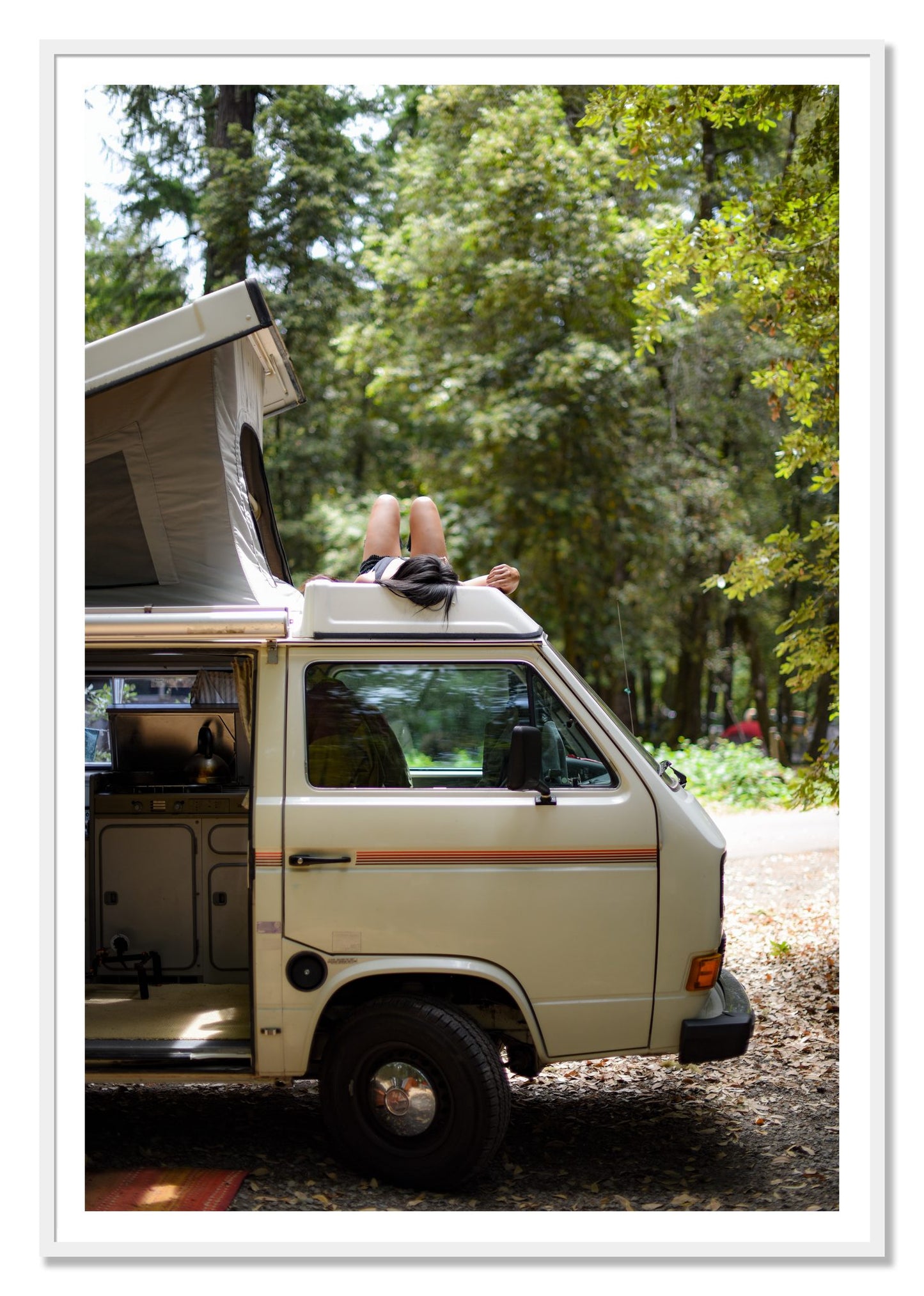 Standish Hicky by Dylan Ozanich, 48×72 print with a White Border in a White frame