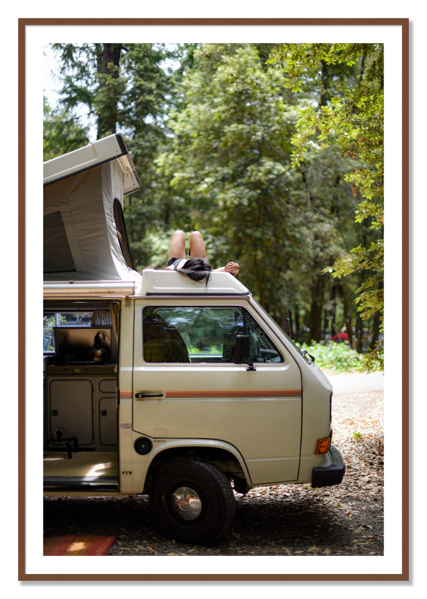 Framed photograph of Standish Hicky by Dylan Ozanich, Walnut frame, Borders