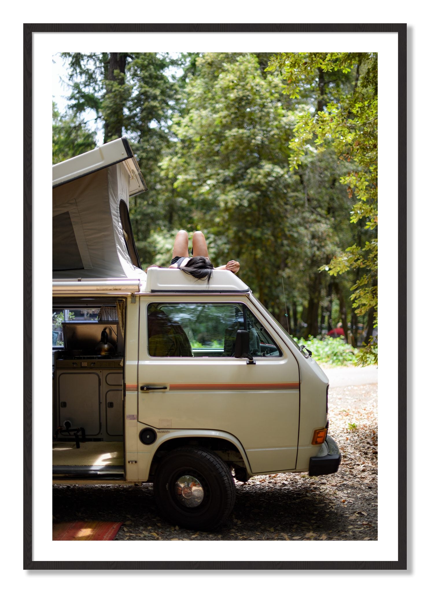 Framed photograph of Standish Hicky by Dylan Ozanich, Black Walnut frame, Borders