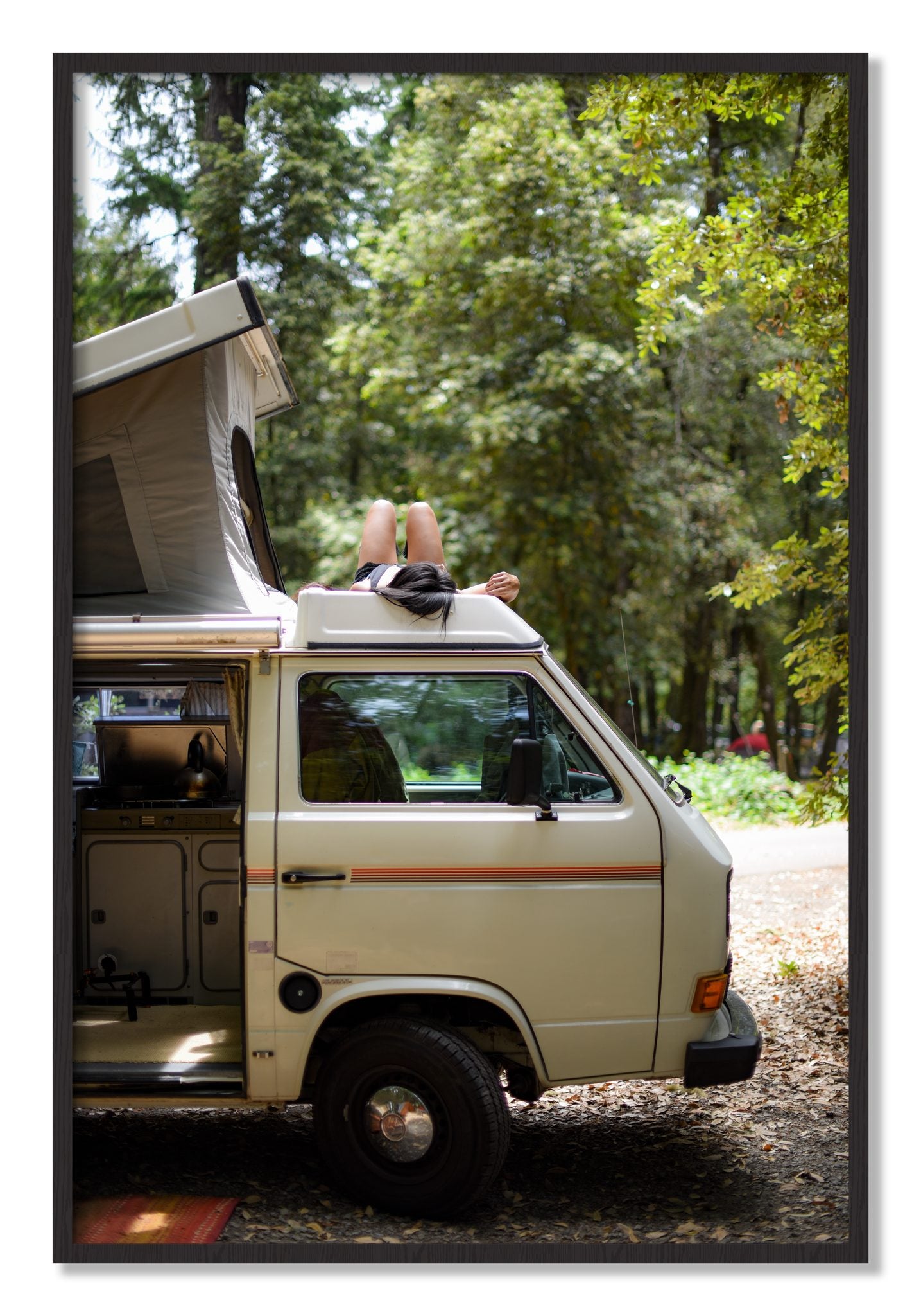 Framed photograph of Standish Hicky by Dylan Ozanich, Black Walnut frame, Full Bleed