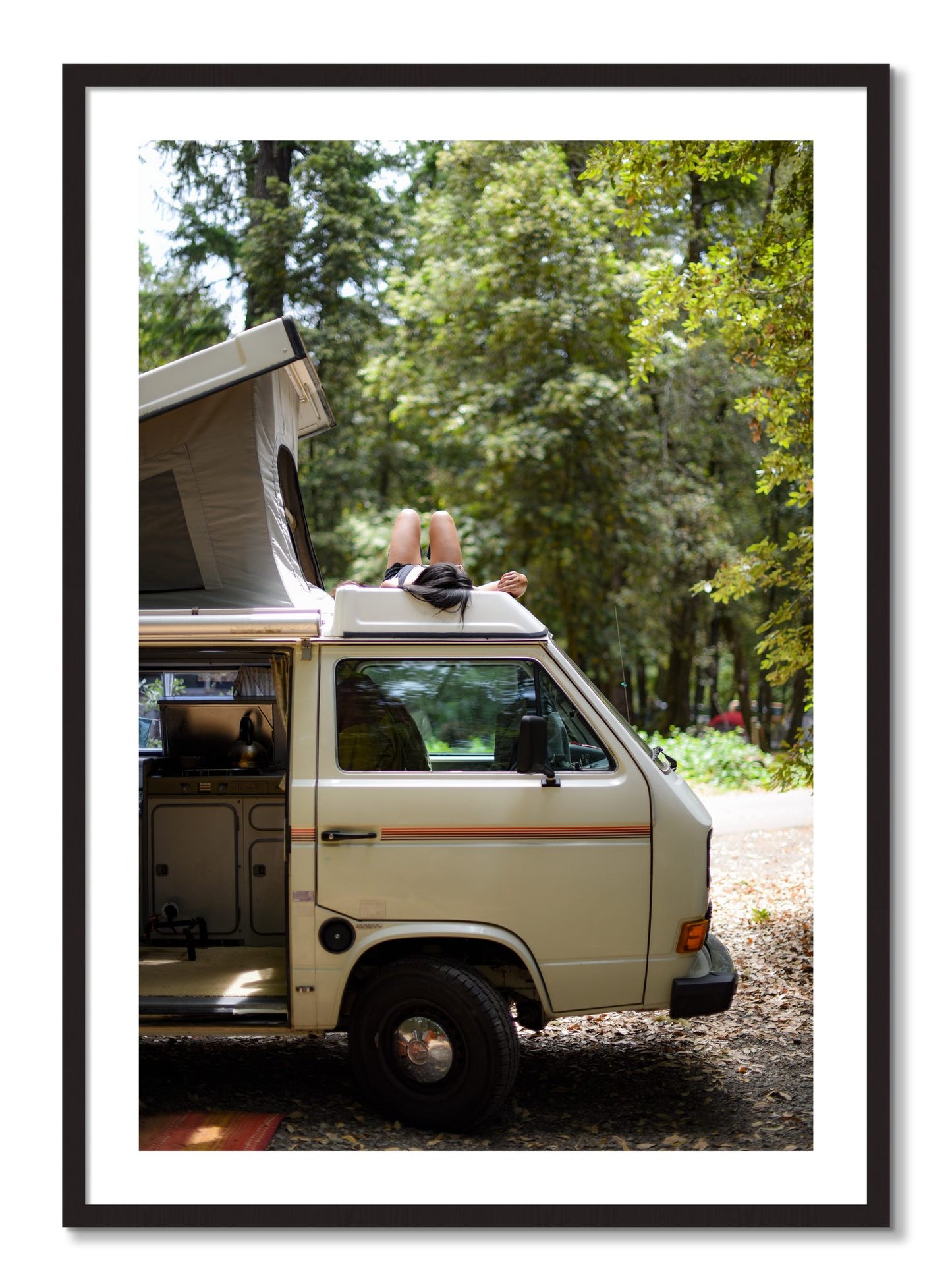Framed photograph of Standish Hicky by Dylan Ozanich, Black Walnut frame, Borders