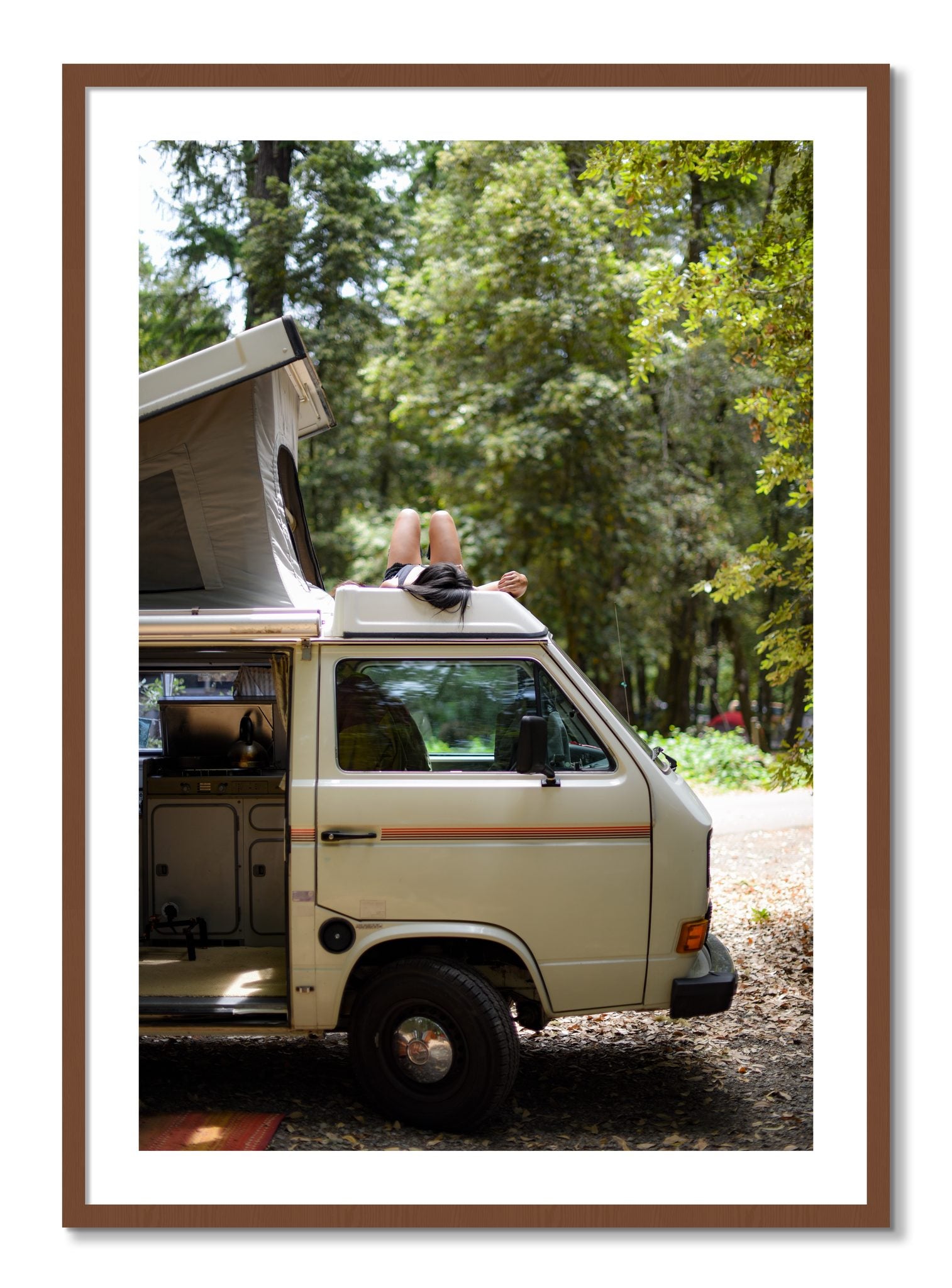 Framed photograph of Standish Hicky by Dylan Ozanich, Walnut frame, Borders