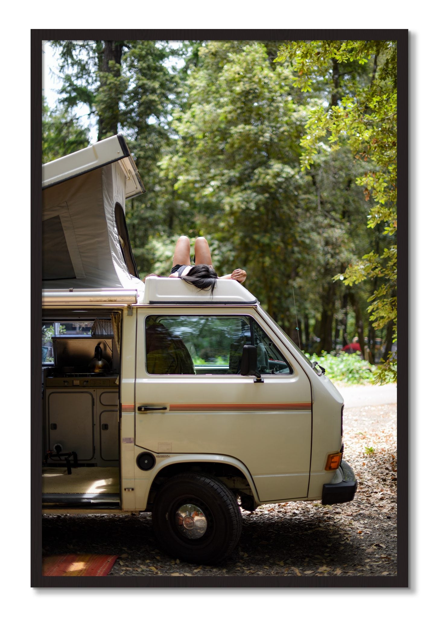 Framed photograph of Standish Hicky by Dylan Ozanich, Black Walnut frame, Full Bleed