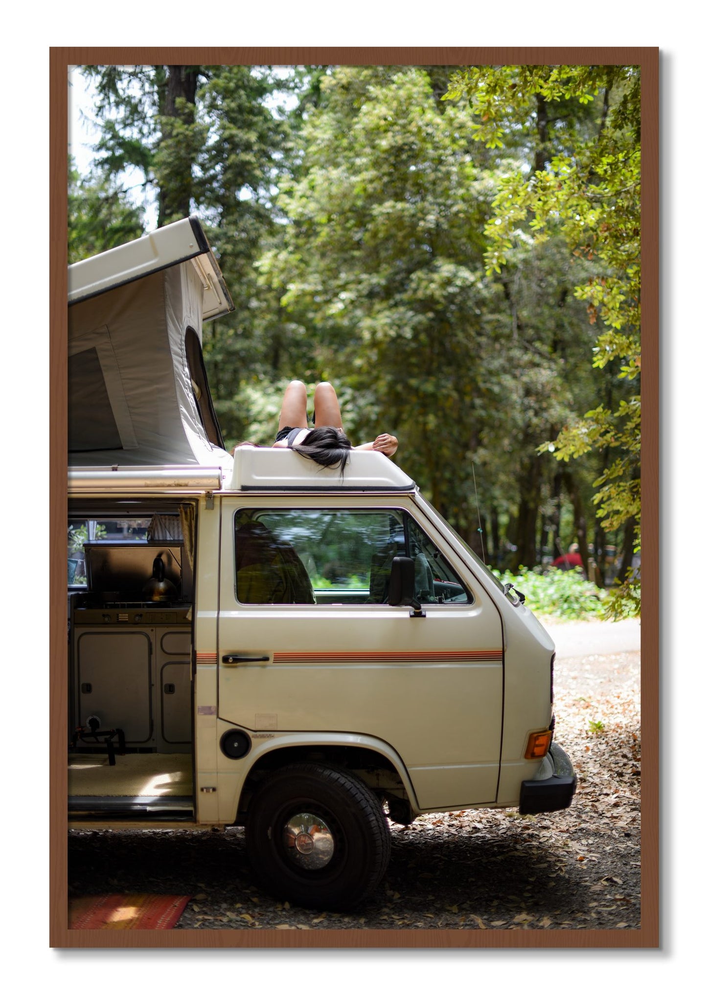 Framed photograph of Standish Hicky by Dylan Ozanich, Walnut frame, Full Bleed
