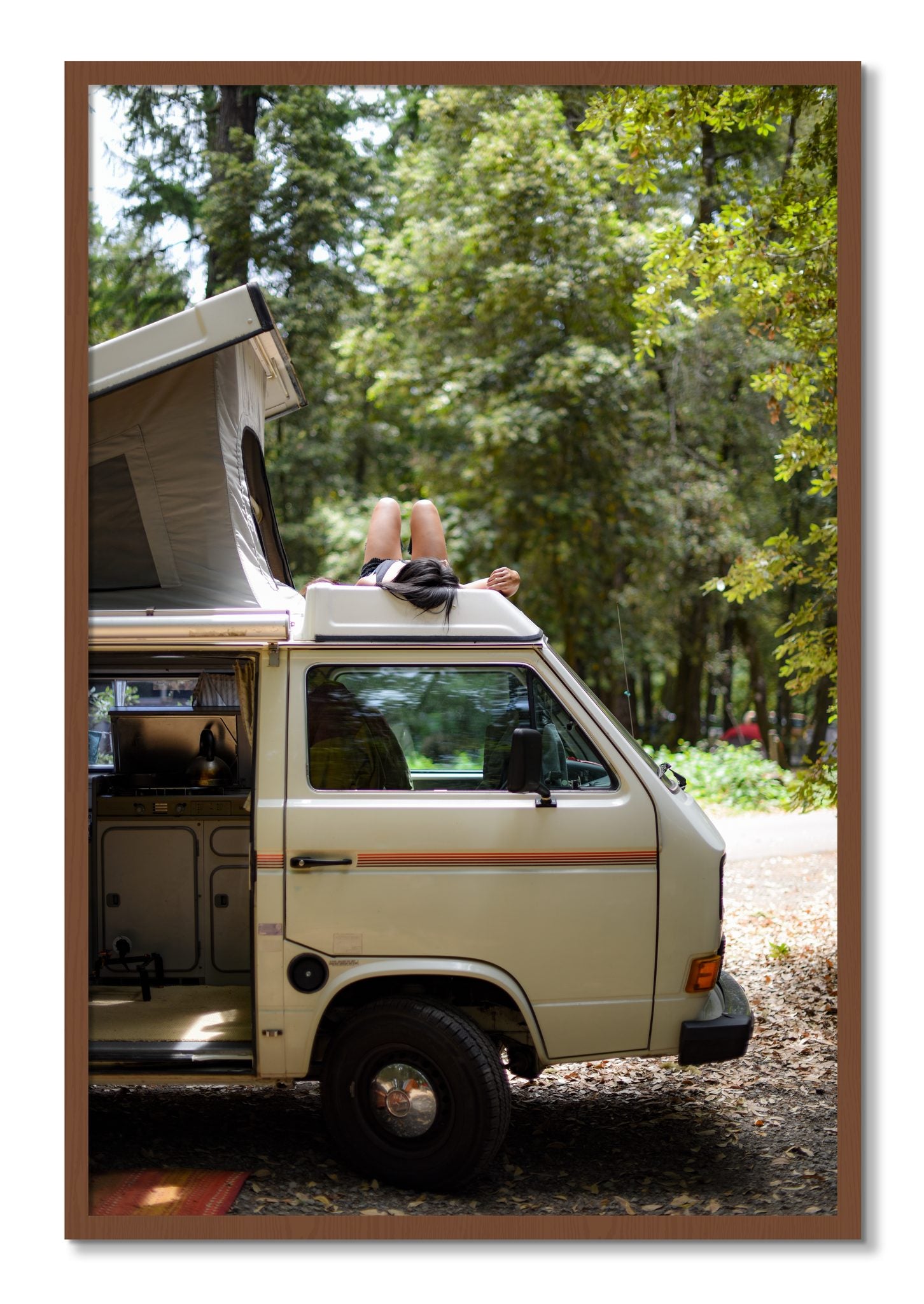 Framed photograph of Standish Hicky by Dylan Ozanich, Walnut frame, Full Bleed
