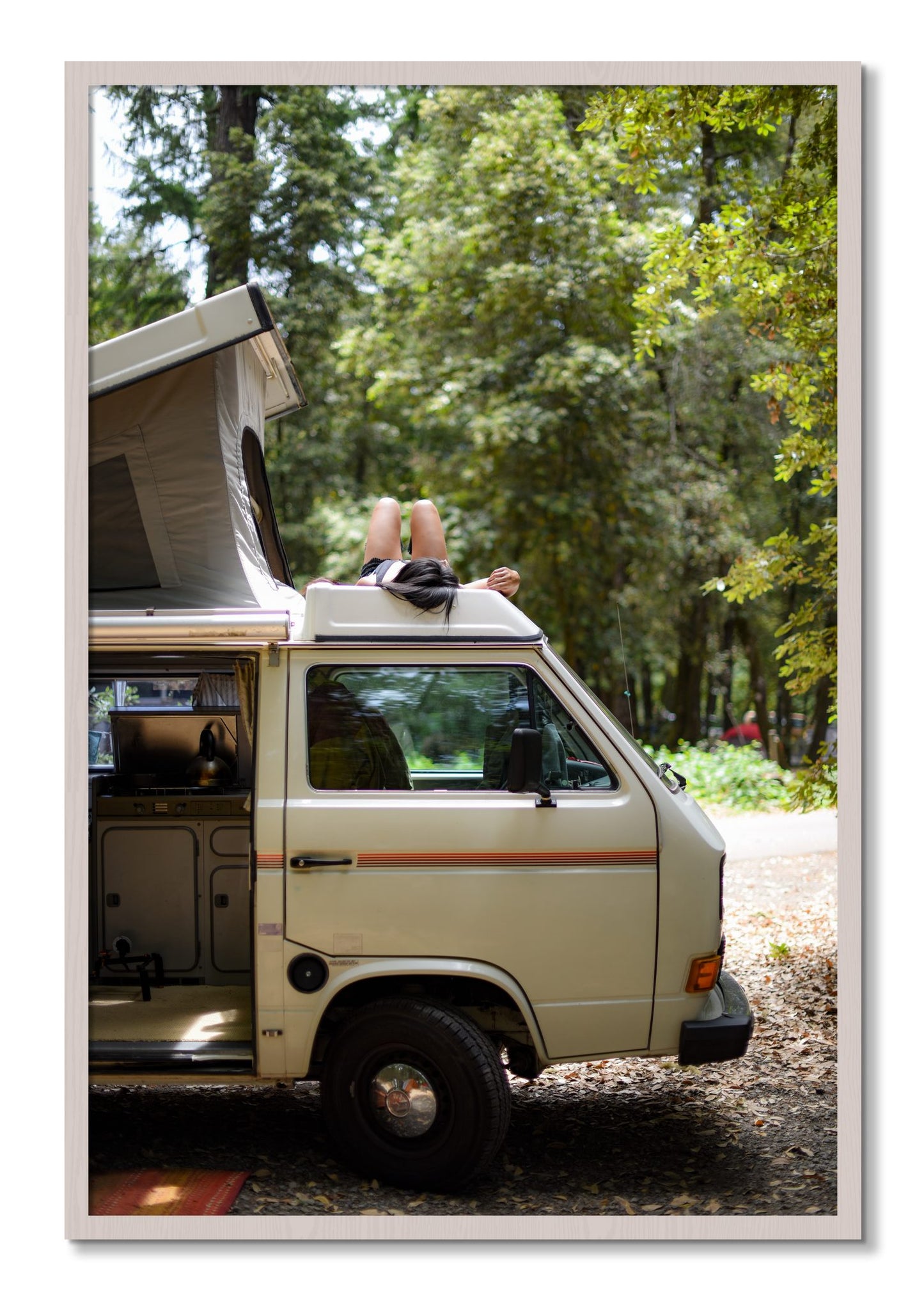 Framed photograph of Standish Hicky by Dylan Ozanich, White Maple frame, Full Bleed