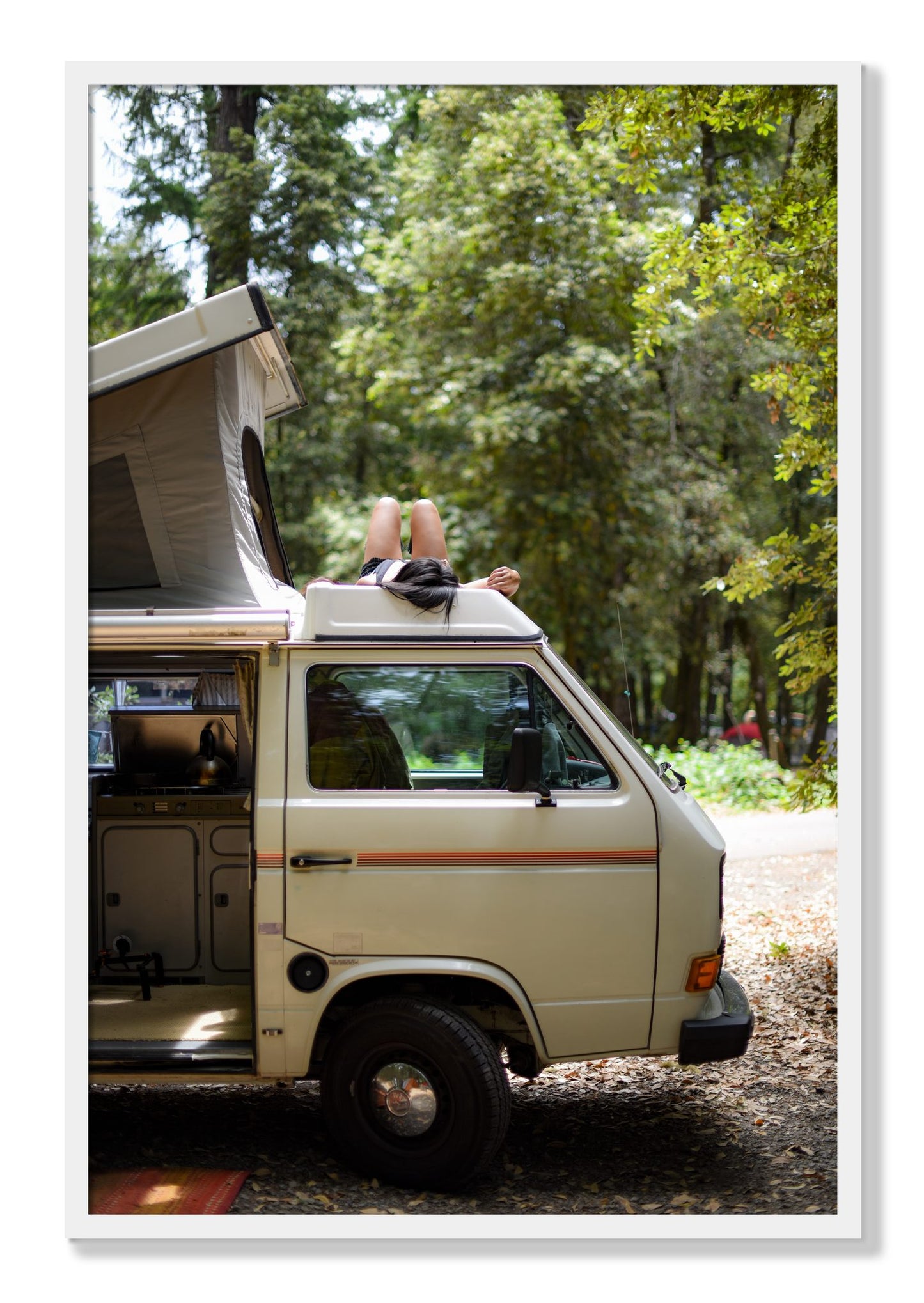 Framed photograph of Standish Hicky by Dylan Ozanich, White frame, Full Bleed