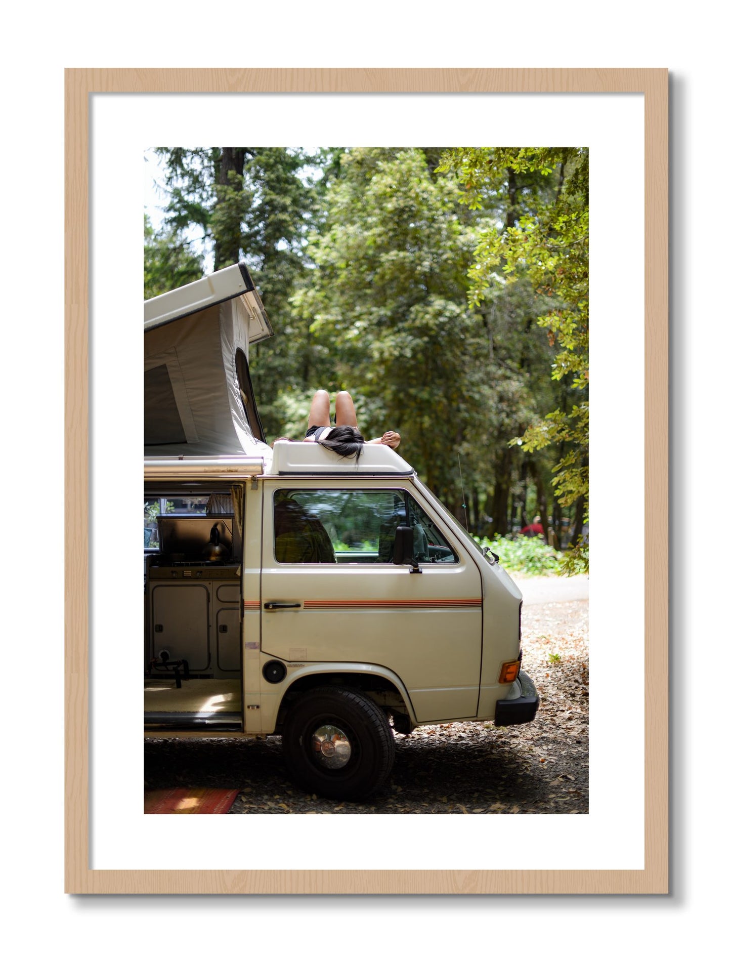 Framed photograph of Standish Hicky by Dylan Ozanich, Oak frame, Borders
